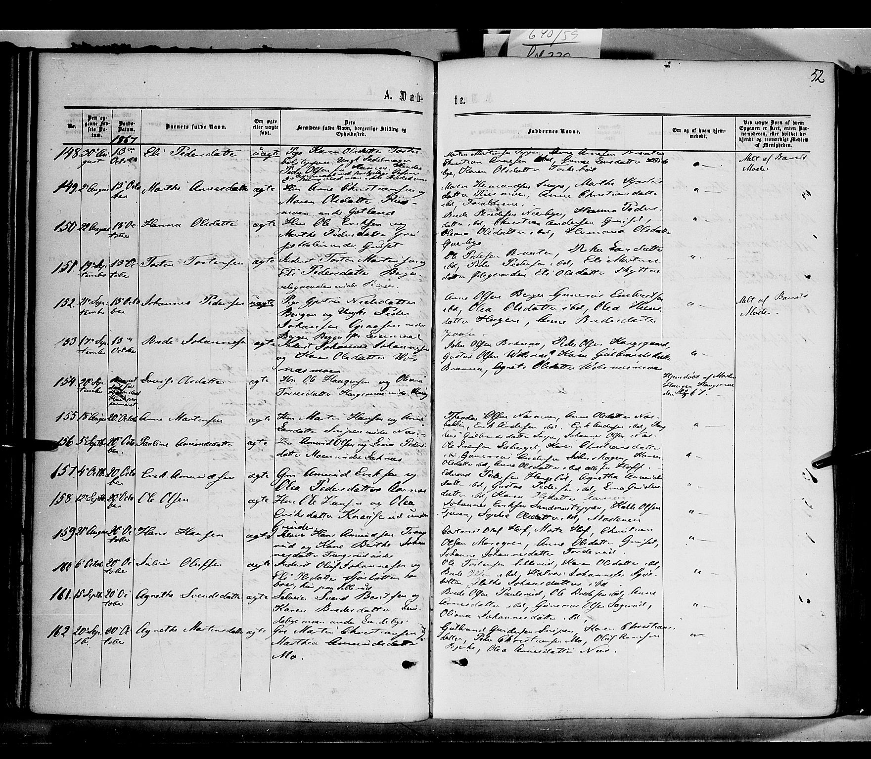 Grue prestekontor, AV/SAH-PREST-036/H/Ha/Haa/L0010: Parish register (official) no. 10, 1864-1873, p. 52