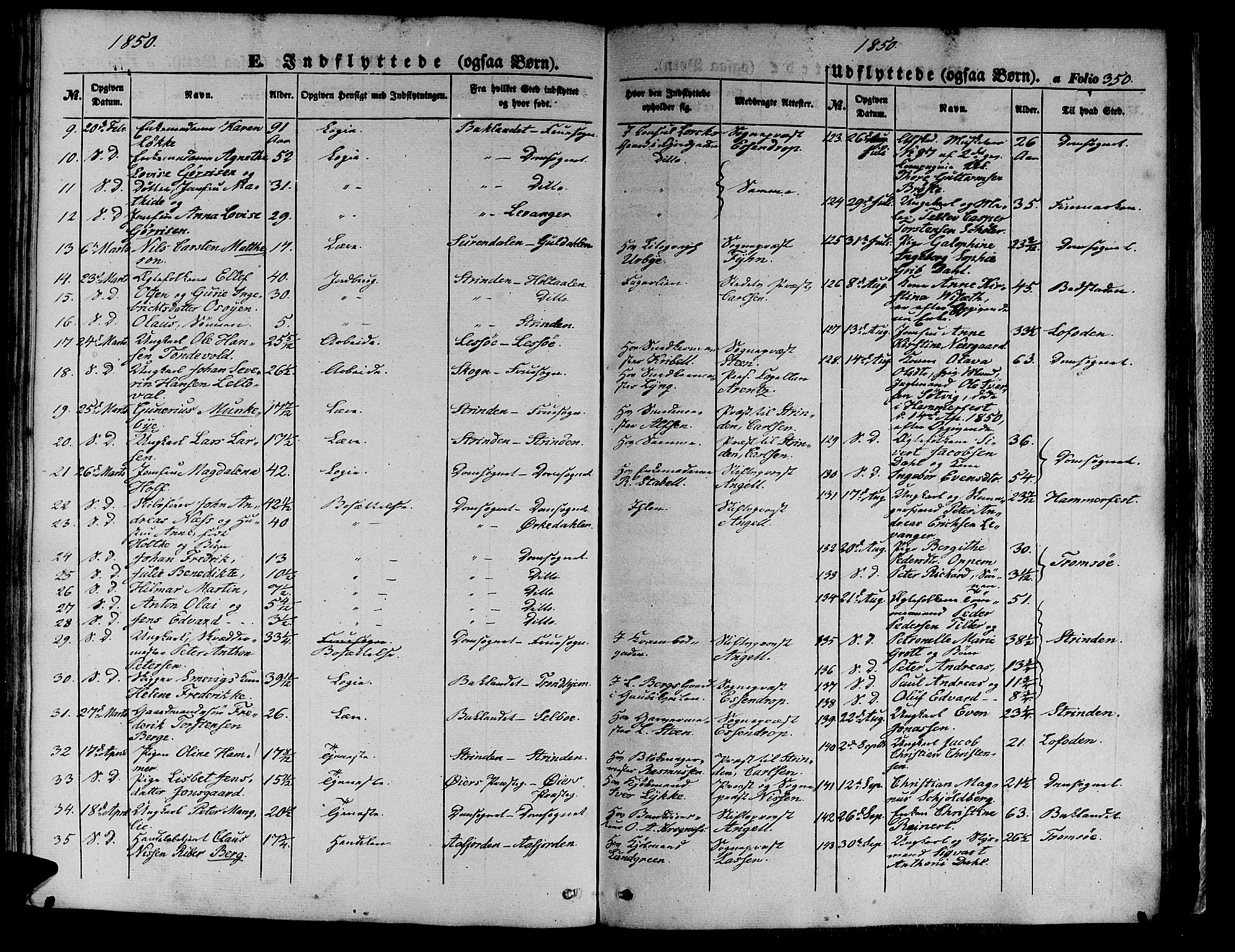 Ministerialprotokoller, klokkerbøker og fødselsregistre - Sør-Trøndelag, SAT/A-1456/602/L0137: Parish register (copy) no. 602C05, 1846-1856, p. 350