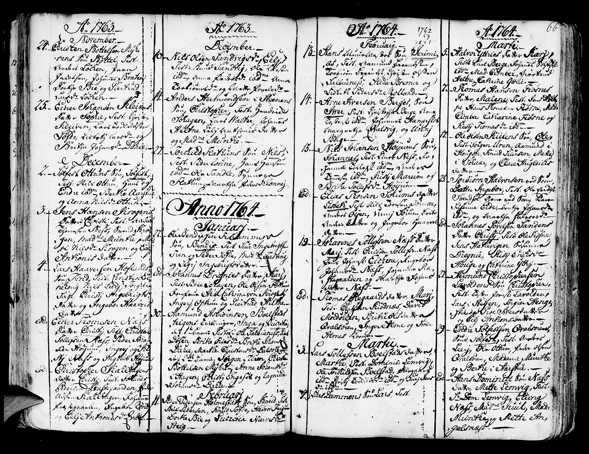 Luster sokneprestembete, SAB/A-81101/H/Haa/Haaa/L0001: Parish register (official) no. A 1, 1731-1803, p. 66