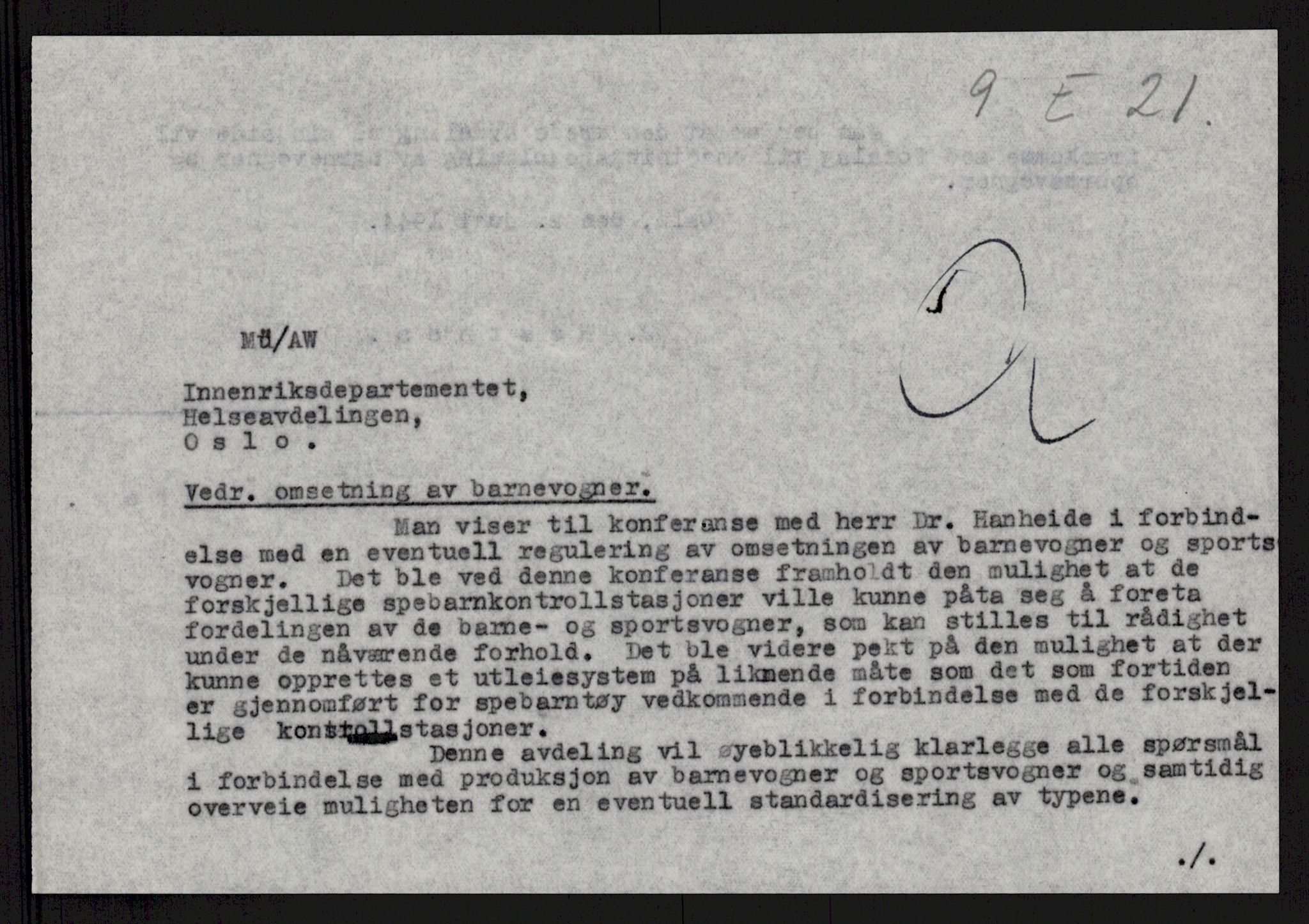 Direktoratet for industriforsyning, Sekretariatet, AV/RA-S-4153/D/Df/L0056: 9. Metallkontoret, 1940-1945, p. 4