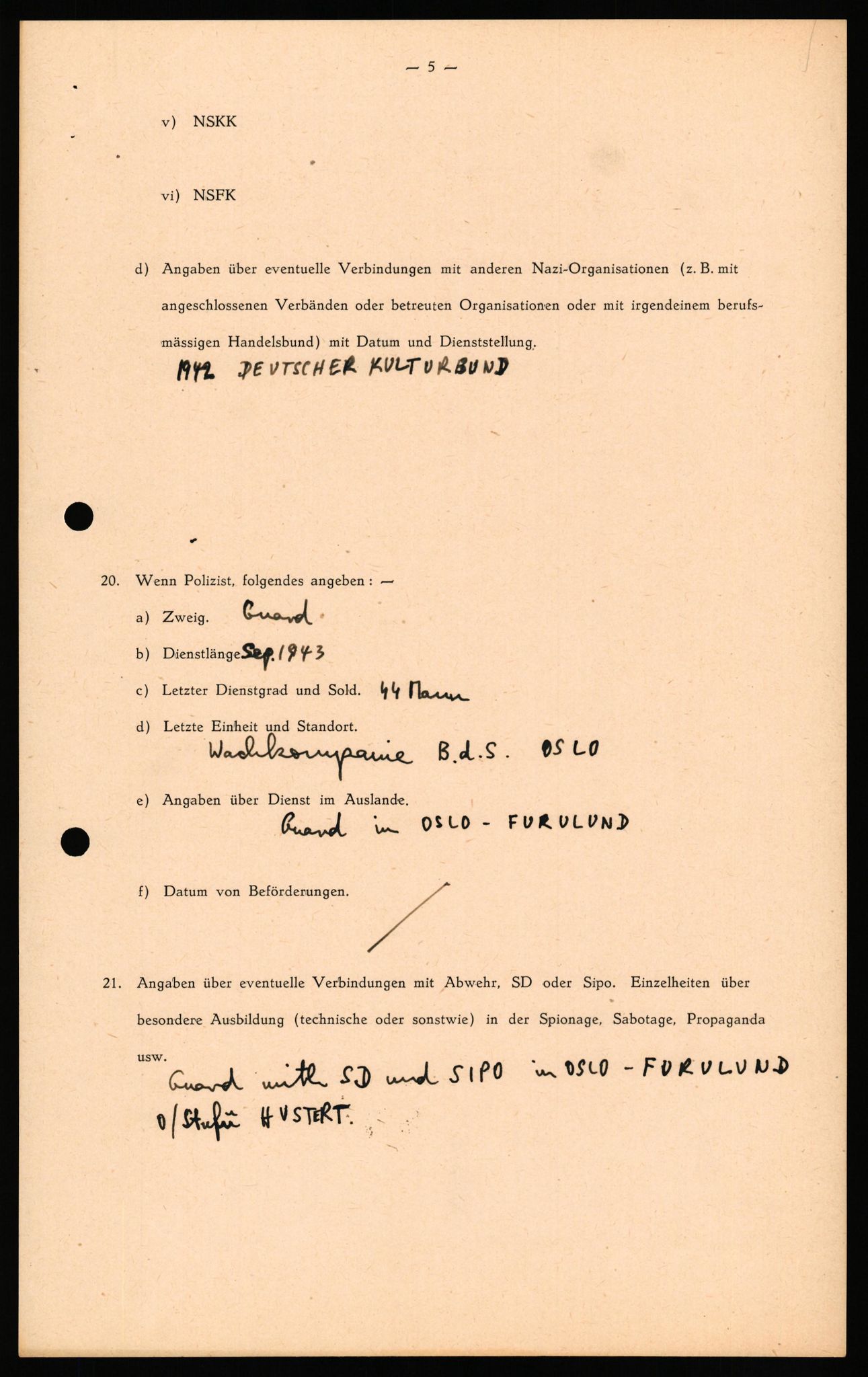 Forsvaret, Forsvarets overkommando II, RA/RAFA-3915/D/Db/L0041: CI Questionaires.  Diverse nasjonaliteter., 1945-1946, p. 24