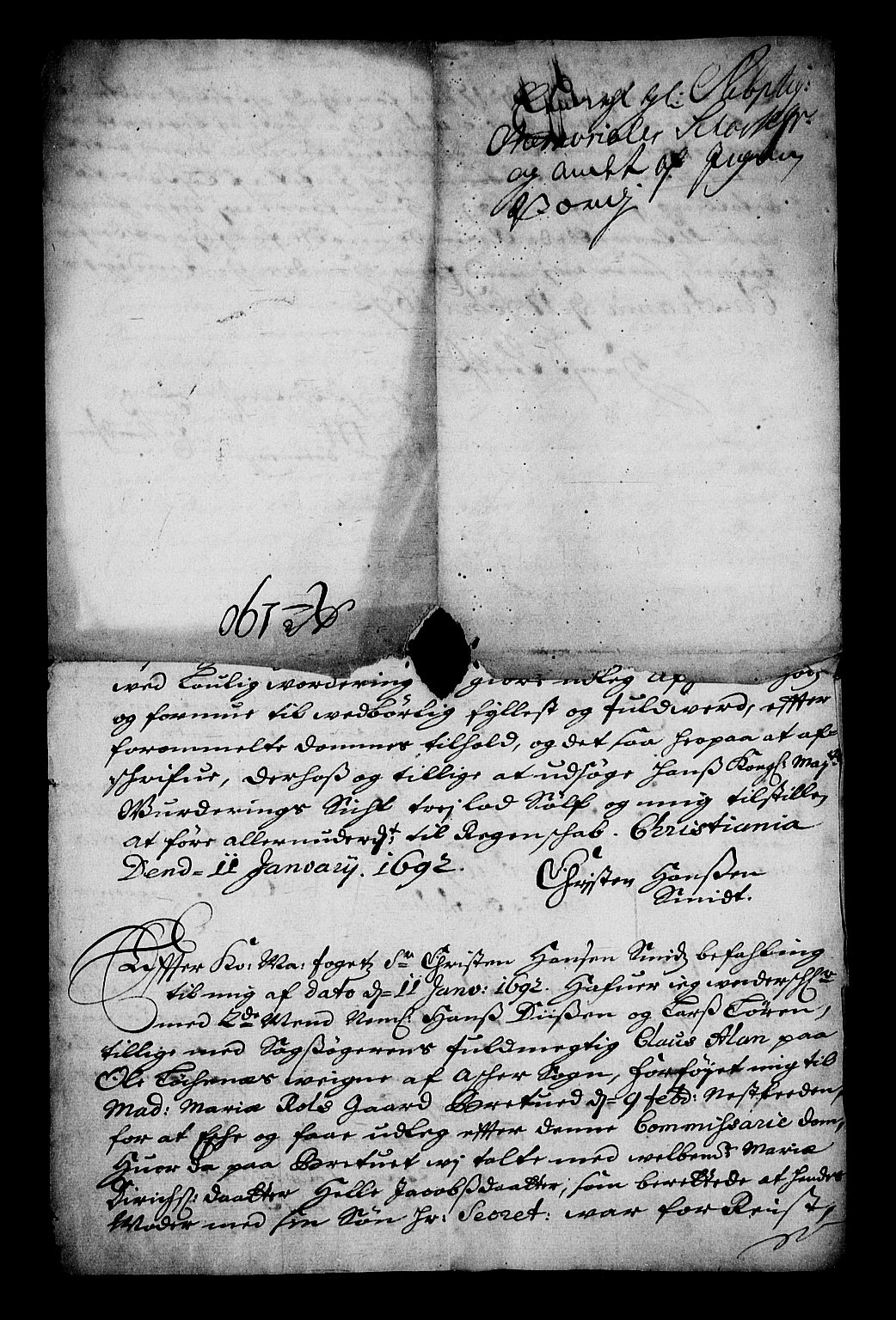 Stattholderembetet 1572-1771, RA/EA-2870/Af/L0004: Avskrifter av vedlegg til originale supplikker, nummerert i samsvar med supplikkbøkene, 1691-1694, p. 160
