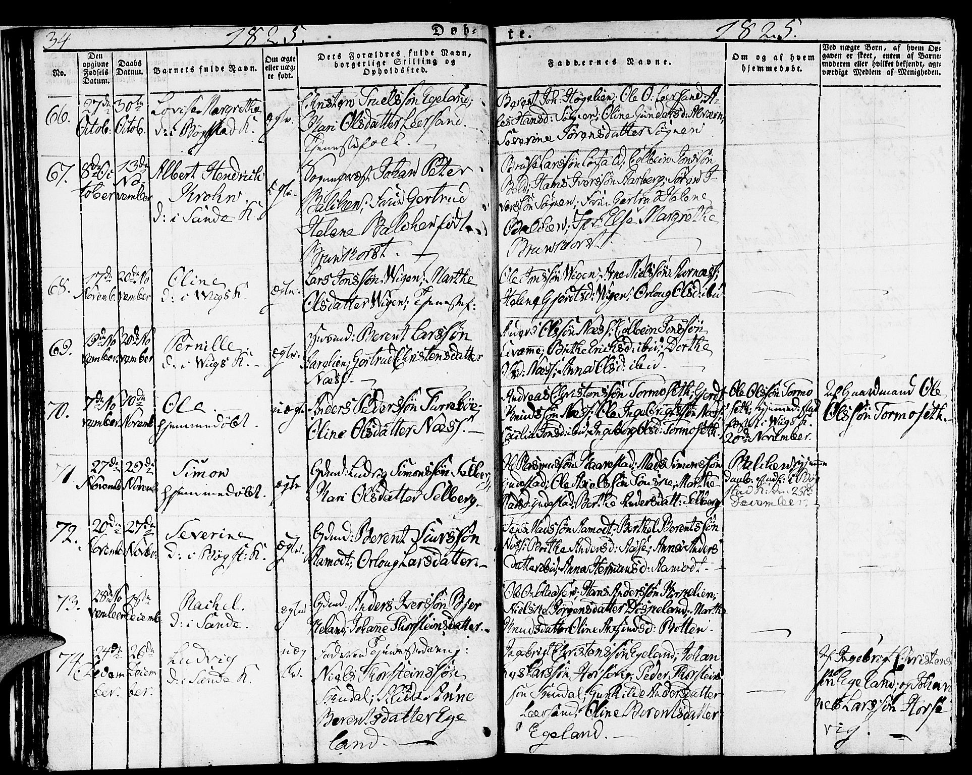 Gaular sokneprestembete, SAB/A-80001/H/Haa: Parish register (official) no. A 3, 1821-1840, p. 34