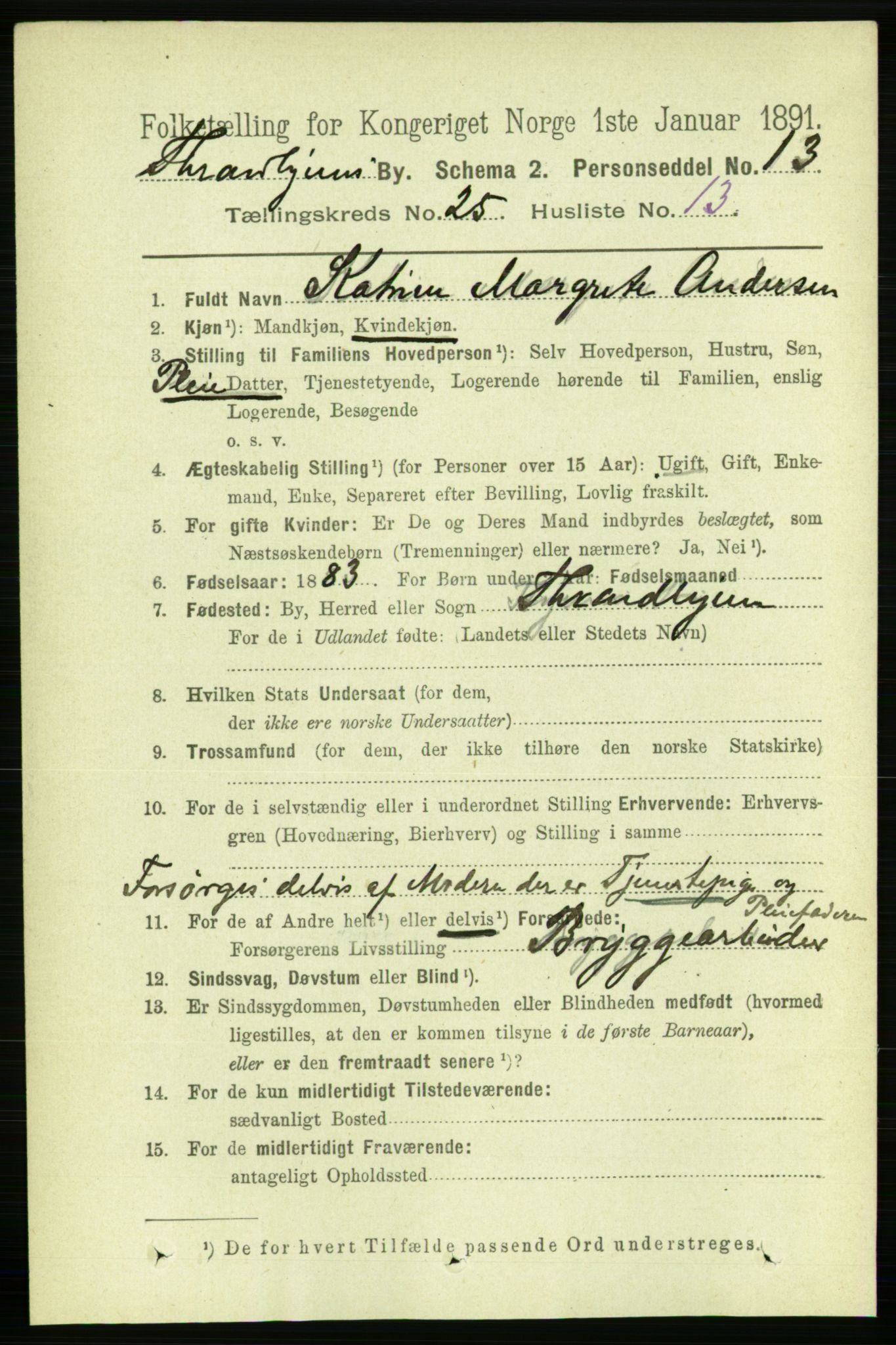 RA, 1891 census for 1601 Trondheim, 1891, p. 18908