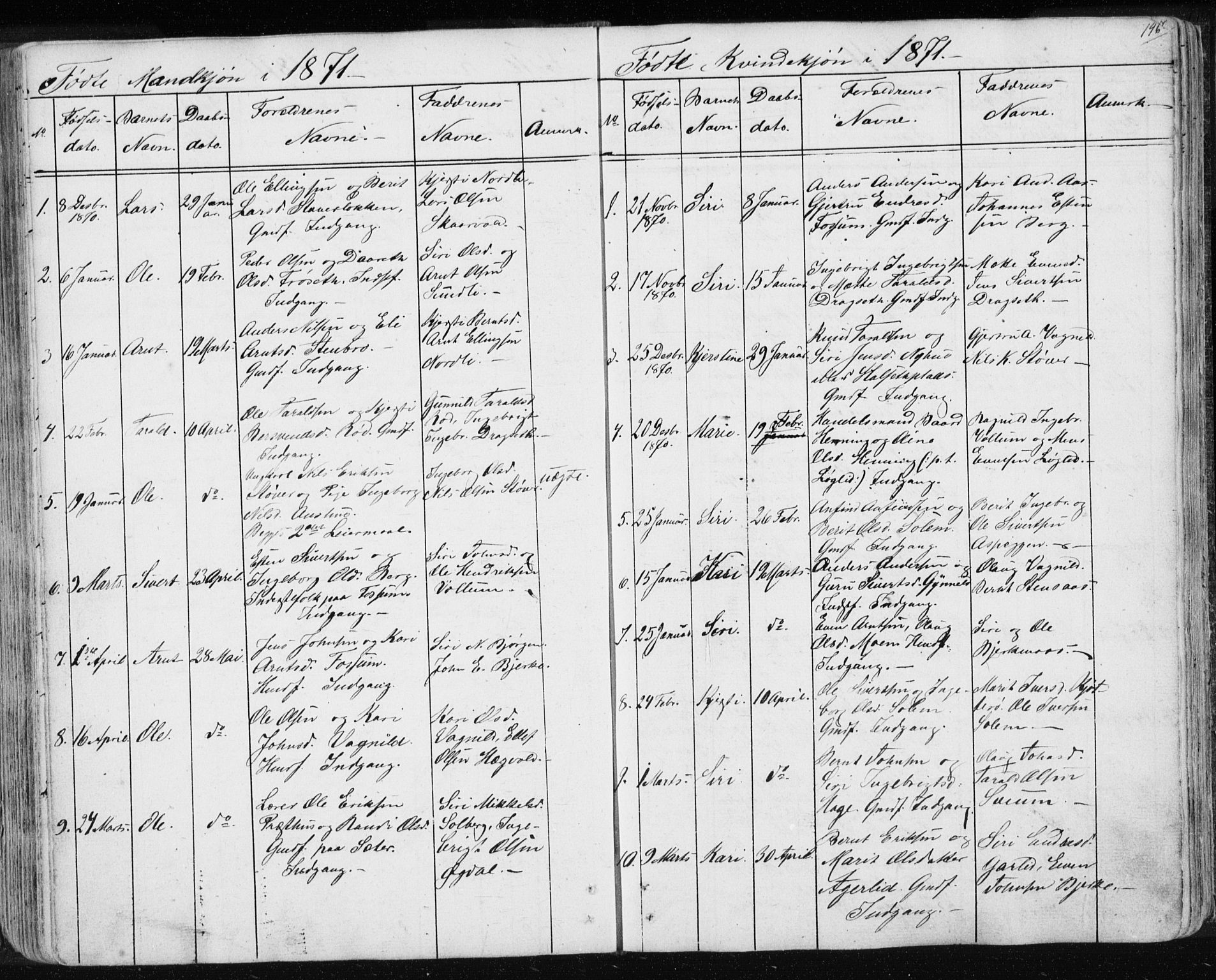 Ministerialprotokoller, klokkerbøker og fødselsregistre - Sør-Trøndelag, SAT/A-1456/689/L1043: Parish register (copy) no. 689C02, 1816-1892, p. 146
