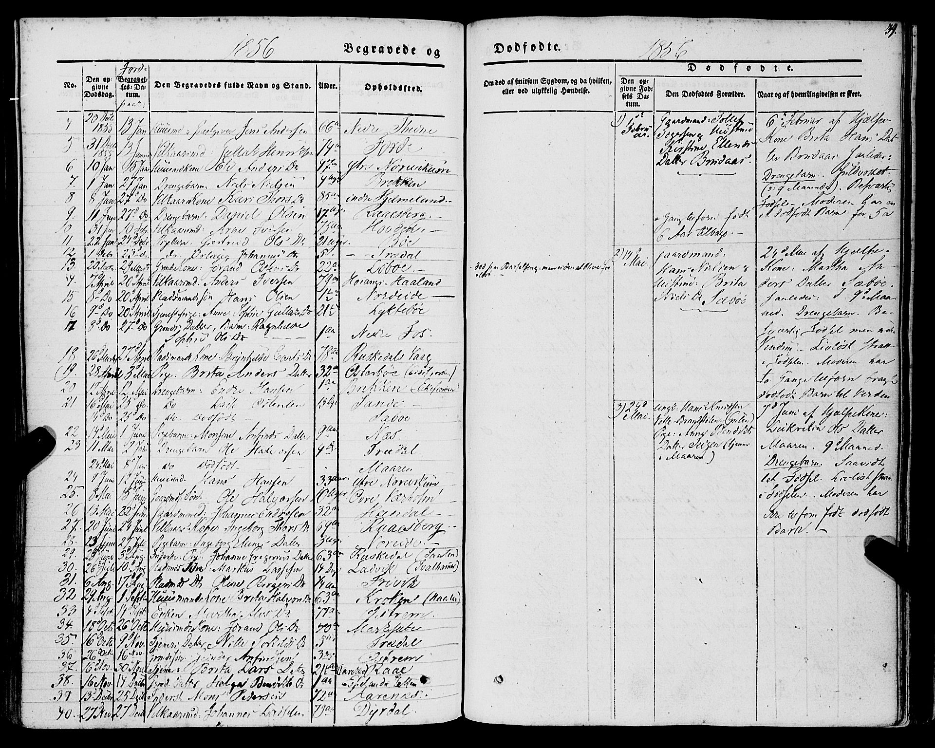 Lavik sokneprestembete, AV/SAB-A-80901: Parish register (official) no. A 3, 1843-1863, p. 39