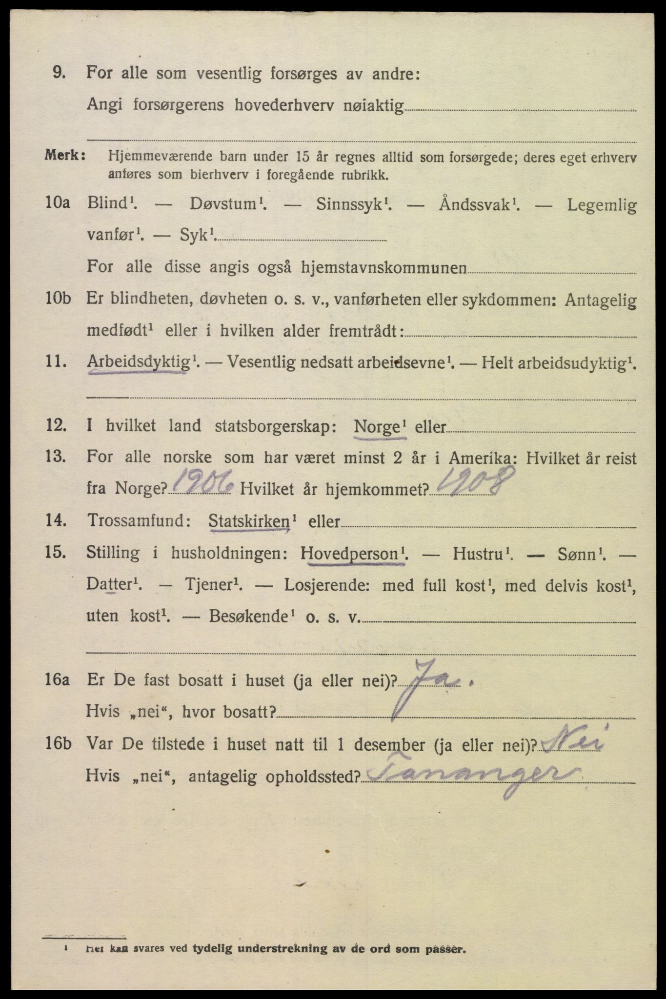 SAK, 1920 census for Søgne, 1920, p. 6742