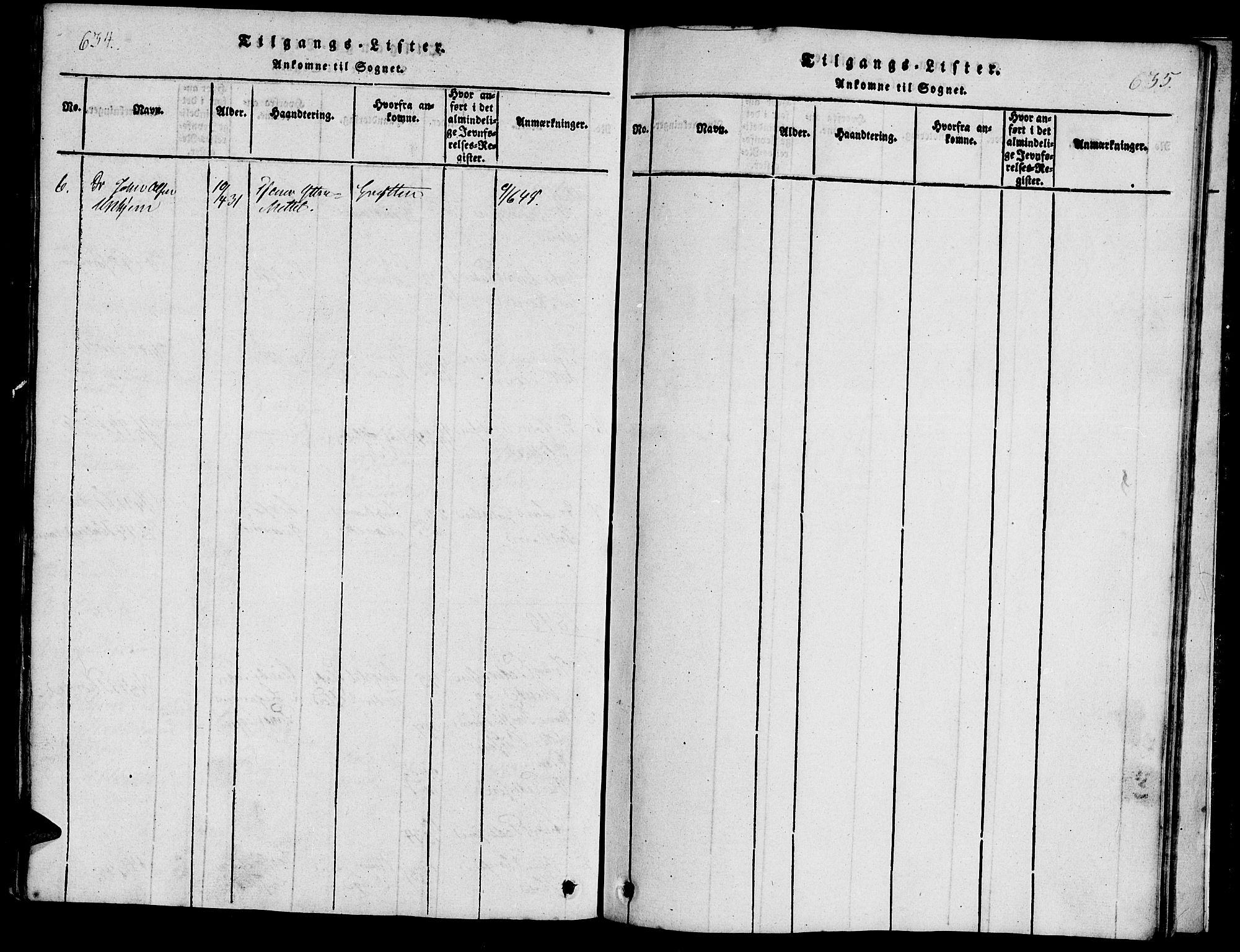 Ministerialprotokoller, klokkerbøker og fødselsregistre - Møre og Romsdal, SAT/A-1454/547/L0602: Parish register (official) no. 547A04, 1818-1845, p. 634-635