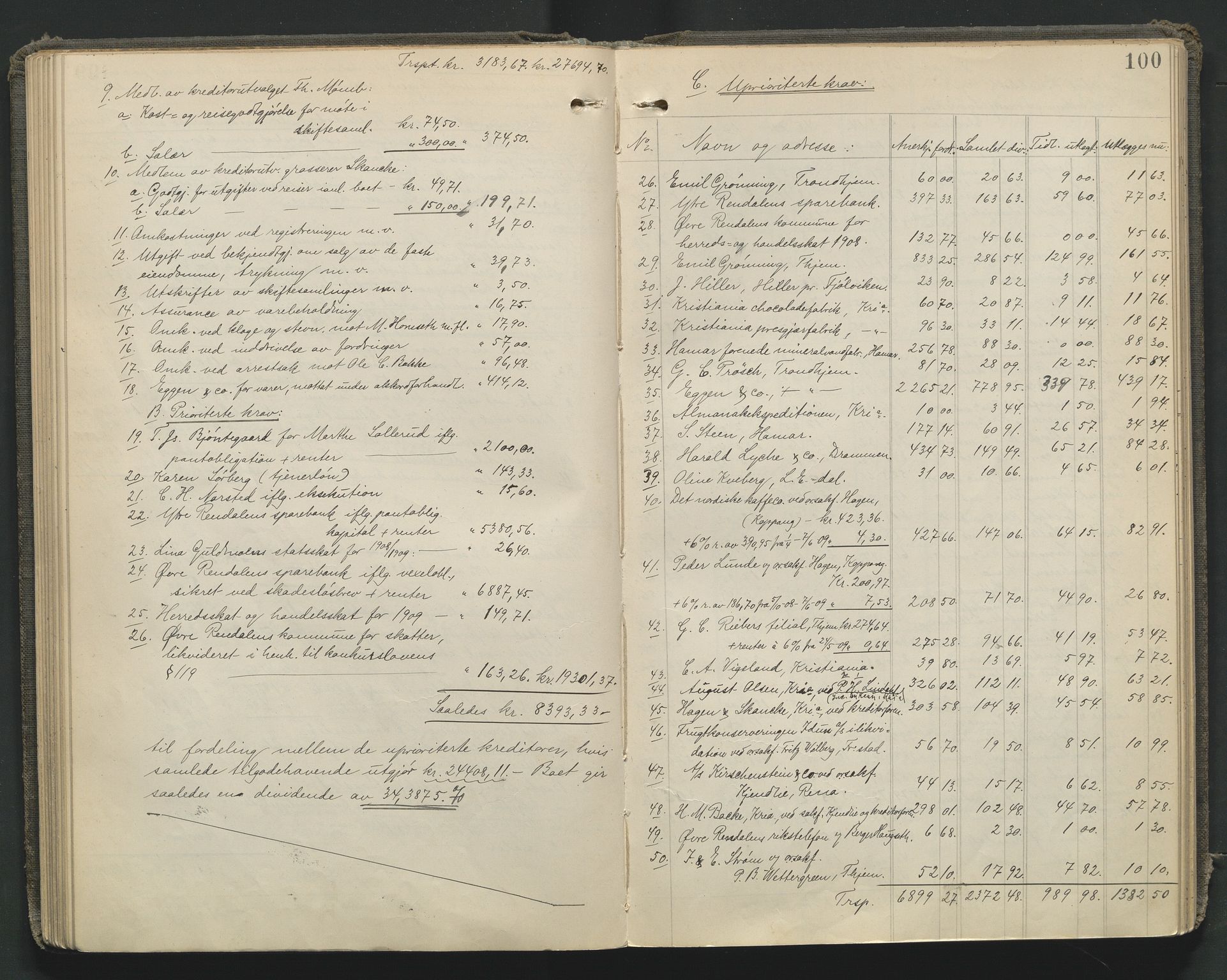 Nord-Østerdal tingrett, SAH/TING-020/J/Jd/L0006: Skifteutlodningsprotokoll, 1907-1920, p. 100