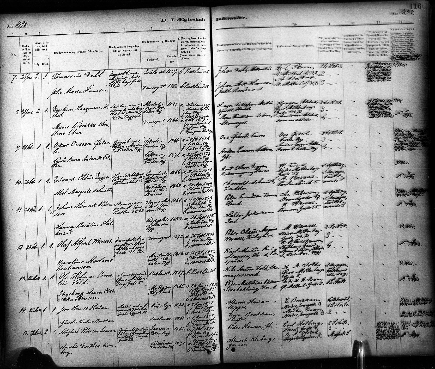 Ministerialprotokoller, klokkerbøker og fødselsregistre - Sør-Trøndelag, AV/SAT-A-1456/604/L0189: Parish register (official) no. 604A10, 1878-1892, p. 116