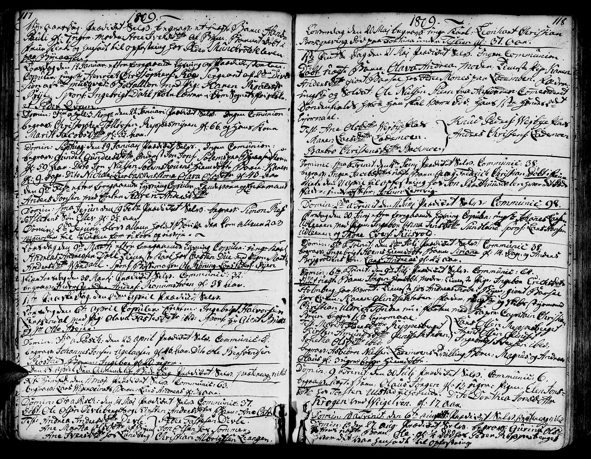 Ministerialprotokoller, klokkerbøker og fødselsregistre - Sør-Trøndelag, SAT/A-1456/606/L0280: Parish register (official) no. 606A02 /1, 1781-1817, p. 117-118