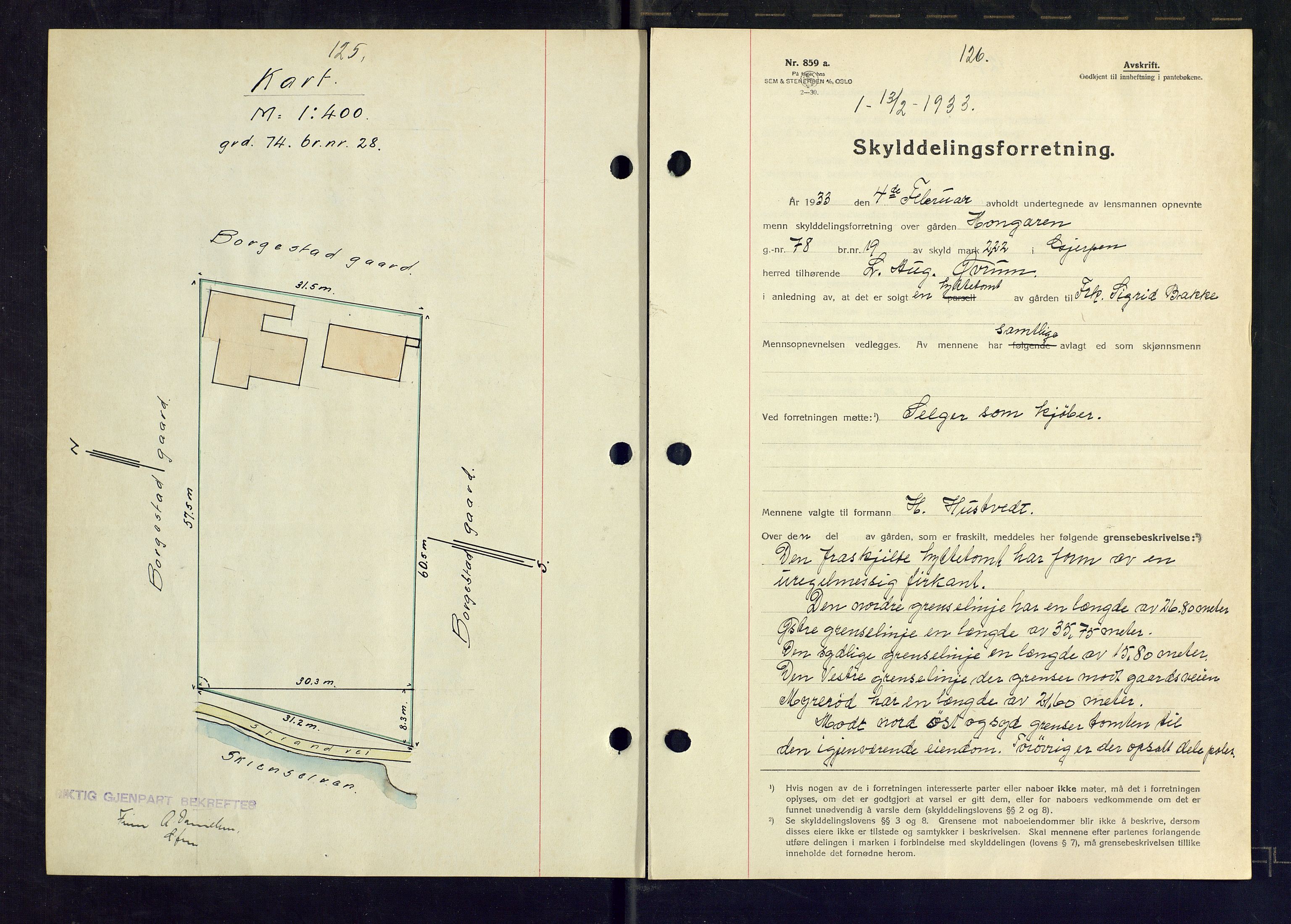 Gjerpen sorenskriveri, SAKO/A-216/G/Ga/Gaa/L0059: Mortgage book no. I 59-60 og 62, 1932-1934, Deed date: 13.02.1933