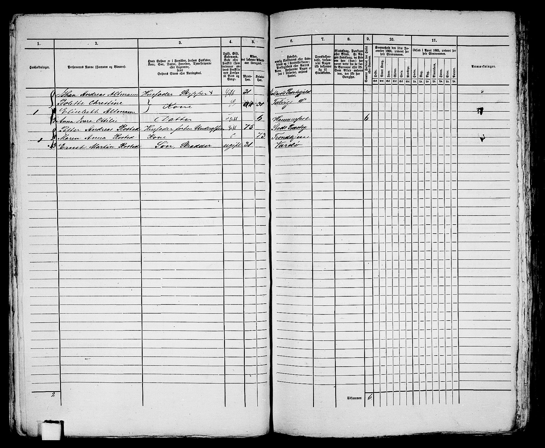 RA, 1865 census for Hammerfest/Hammerfest, 1865, p. 90
