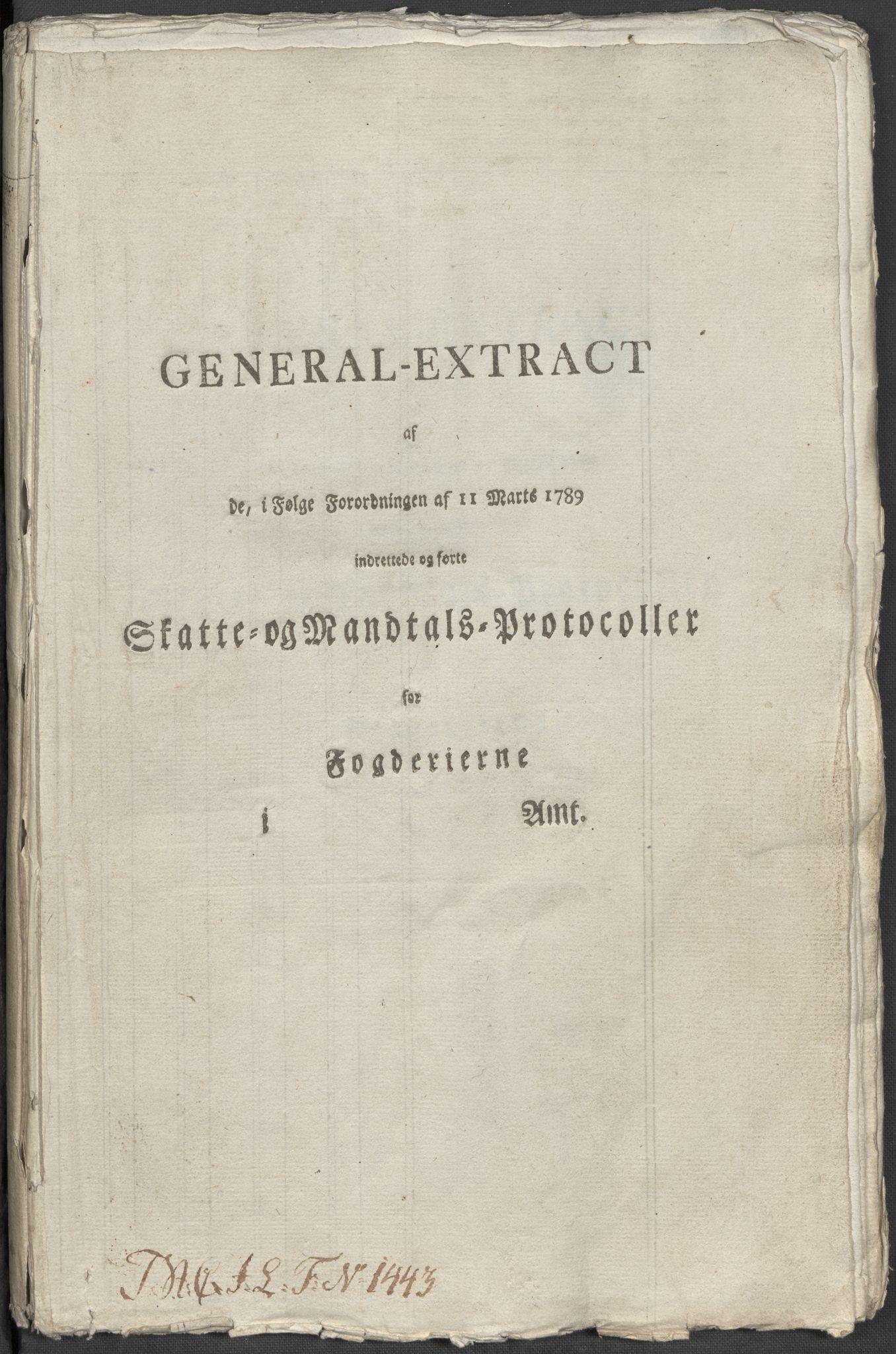 Rentekammeret inntil 1814, Reviderte regnskaper, Mindre regnskaper, RA/EA-4068/Rf/Rfe/L0042:  Senja og Troms fogderi, 1789, p. 55