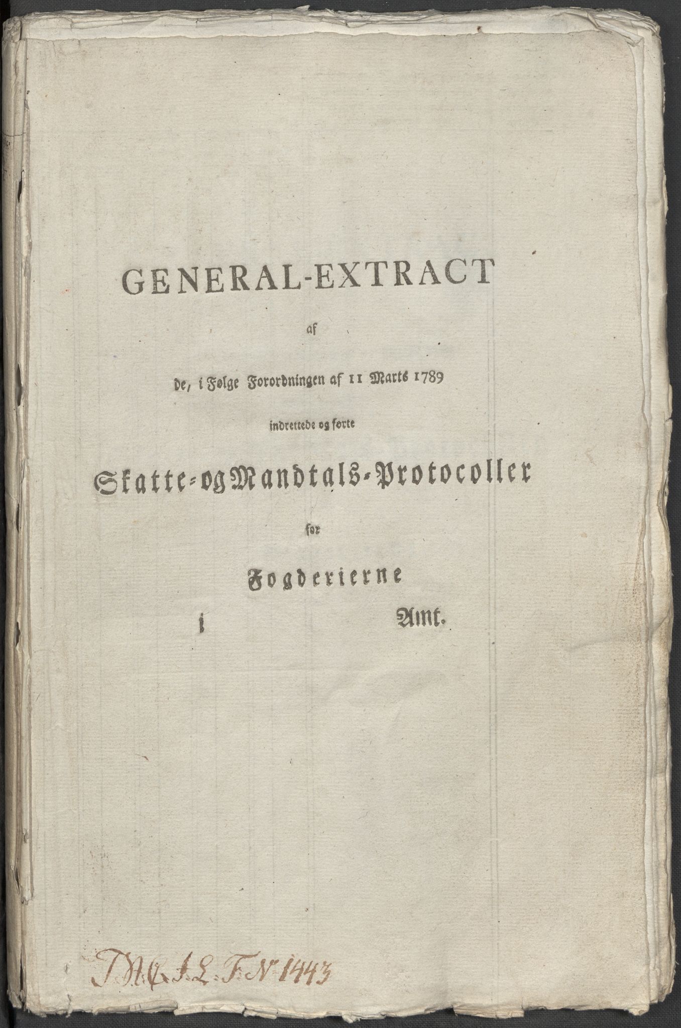 Rentekammeret inntil 1814, Reviderte regnskaper, Mindre regnskaper, AV/RA-EA-4068/Rf/Rfe/L0042:  Senja og Troms fogderi, 1789, p. 55