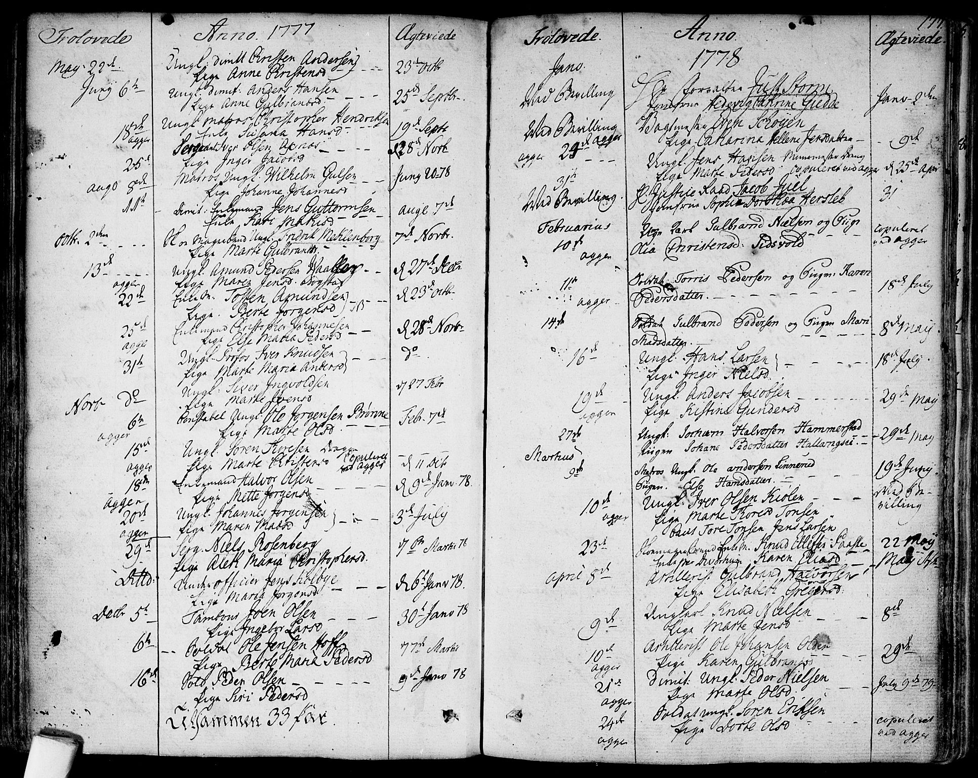 Garnisonsmenigheten Kirkebøker, SAO/A-10846/F/Fa/L0003: Parish register (official) no. 3, 1777-1809, p. 177