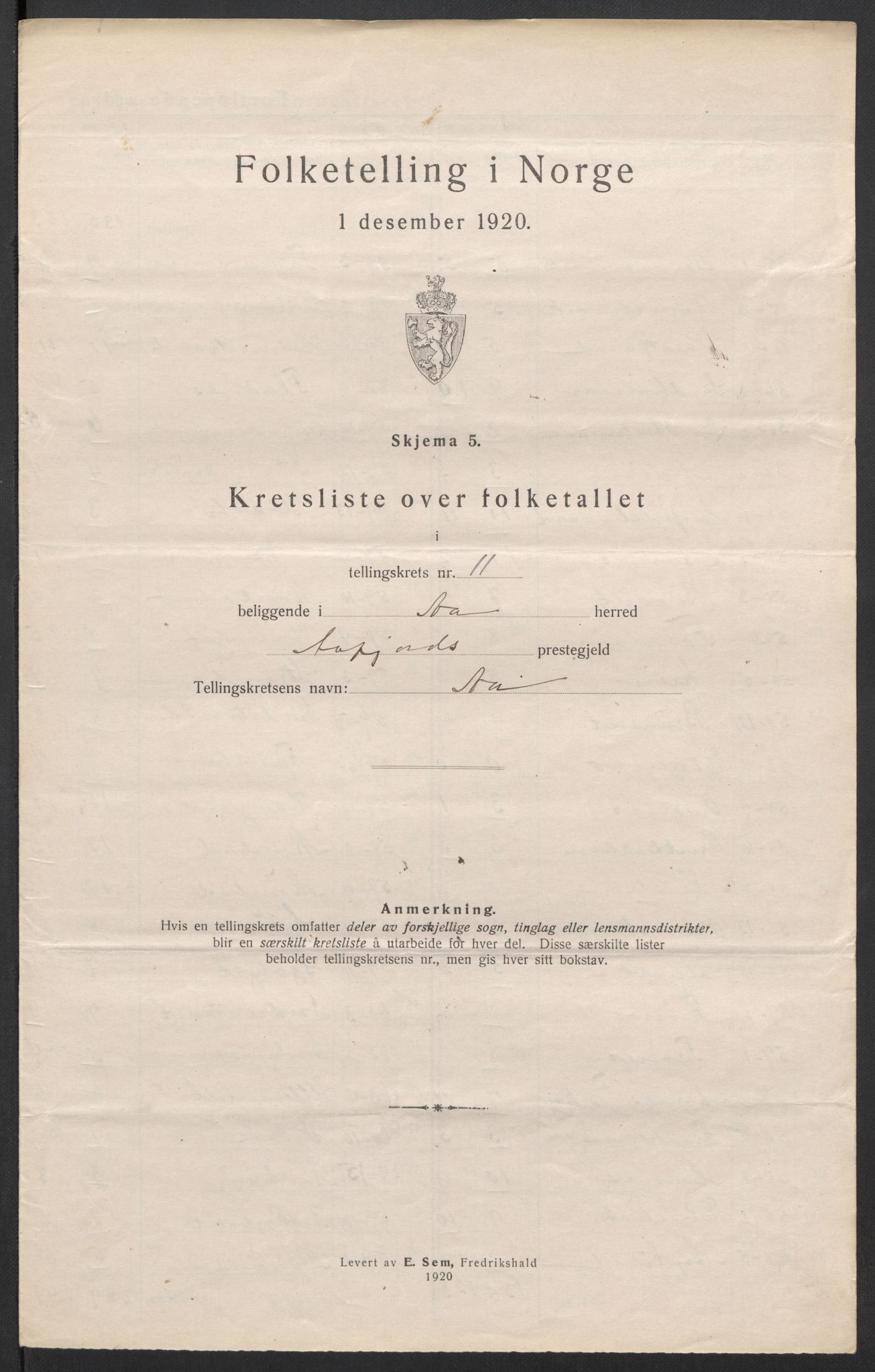 SAT, 1920 census for Å, 1920, p. 38