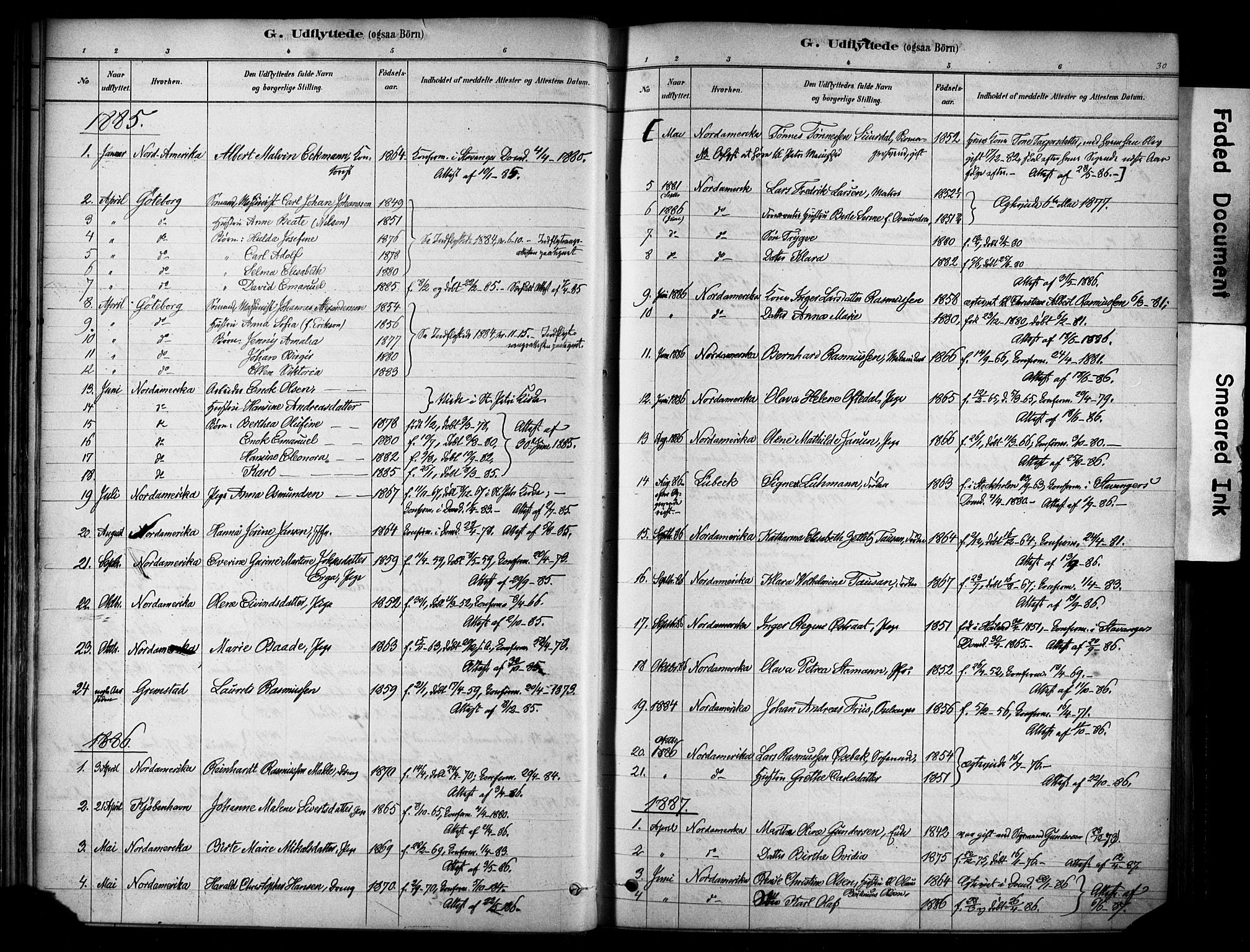 Domkirken sokneprestkontor, SAST/A-101812/001/30/30BA/L0025: Parish register (official) no. A 24, 1877-1927, p. 30