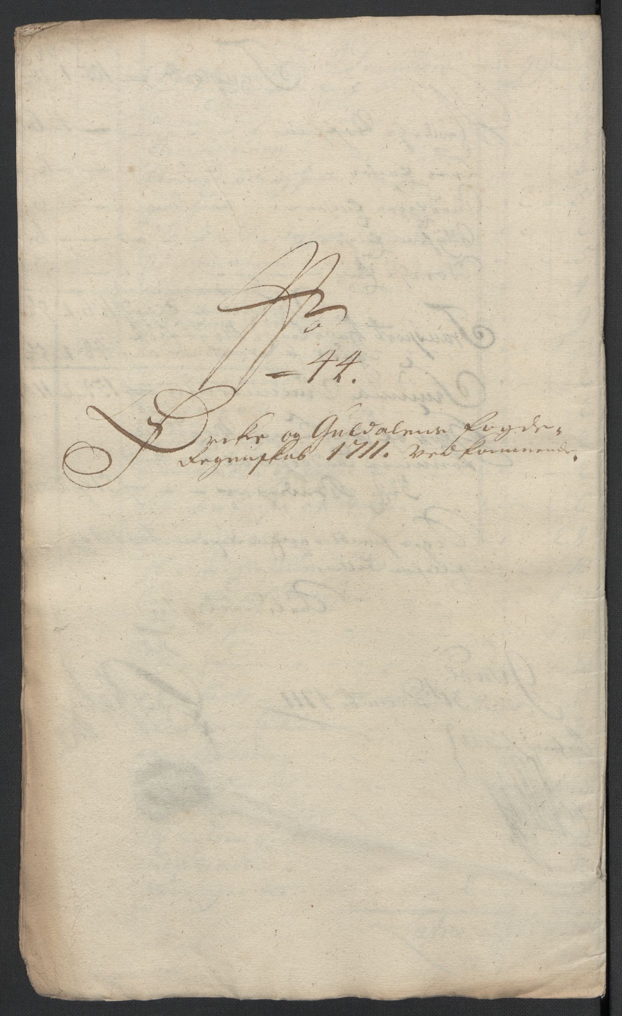 Rentekammeret inntil 1814, Reviderte regnskaper, Fogderegnskap, RA/EA-4092/R60/L3961: Fogderegnskap Orkdal og Gauldal, 1711, p. 222