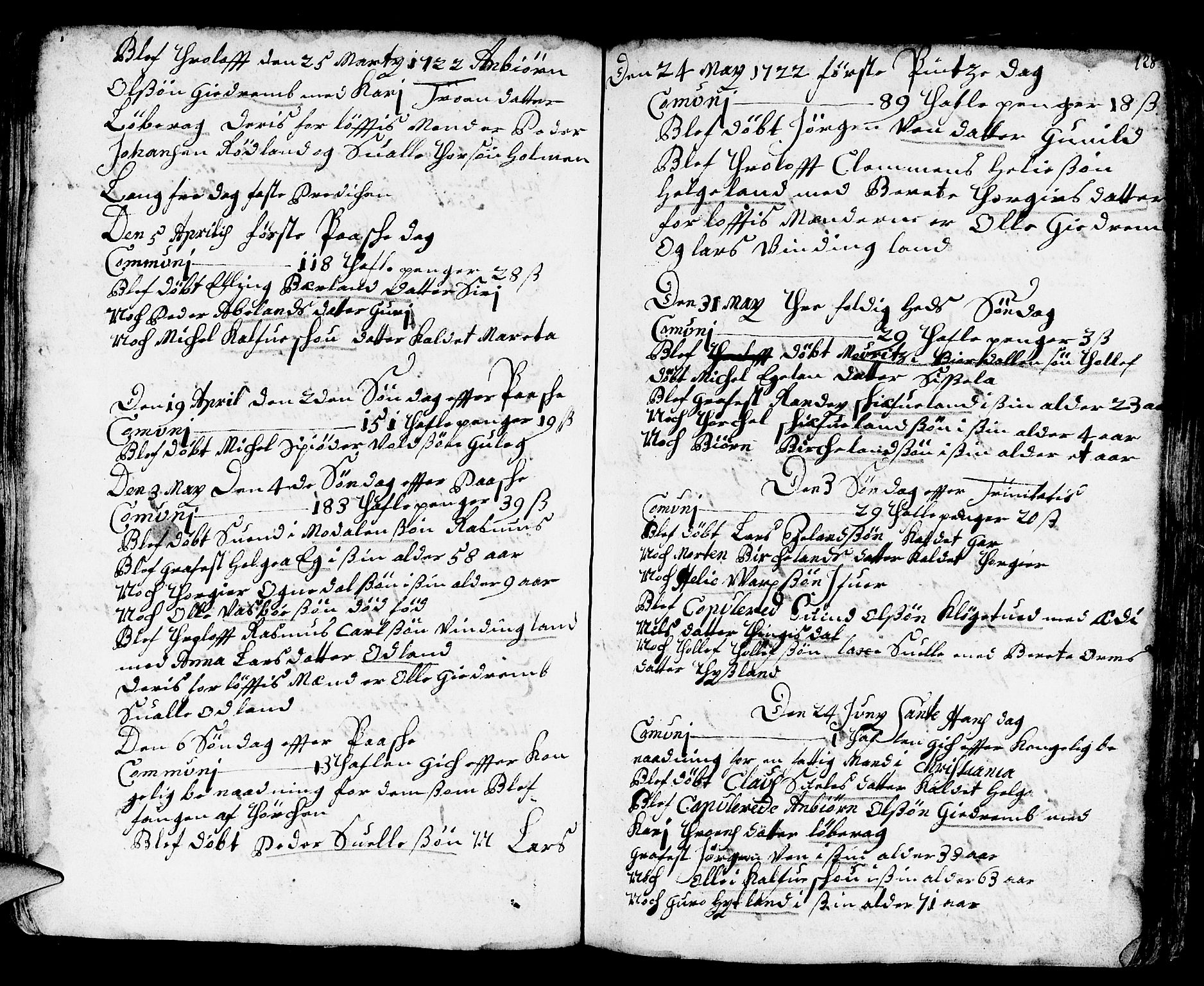 Helleland sokneprestkontor, SAST/A-101810: Parish register (official) no. A 1 /2, 1713-1761, p. 128