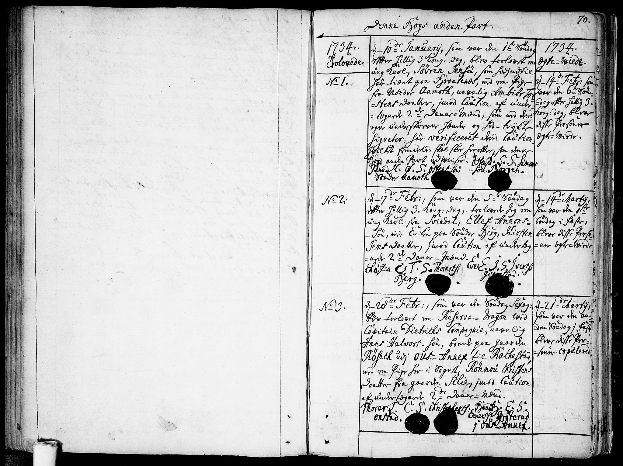 Skiptvet prestekontor Kirkebøker, SAO/A-20009/F/Fa/L0002: Parish register (official) no. 2, 1734-1759, p. 70