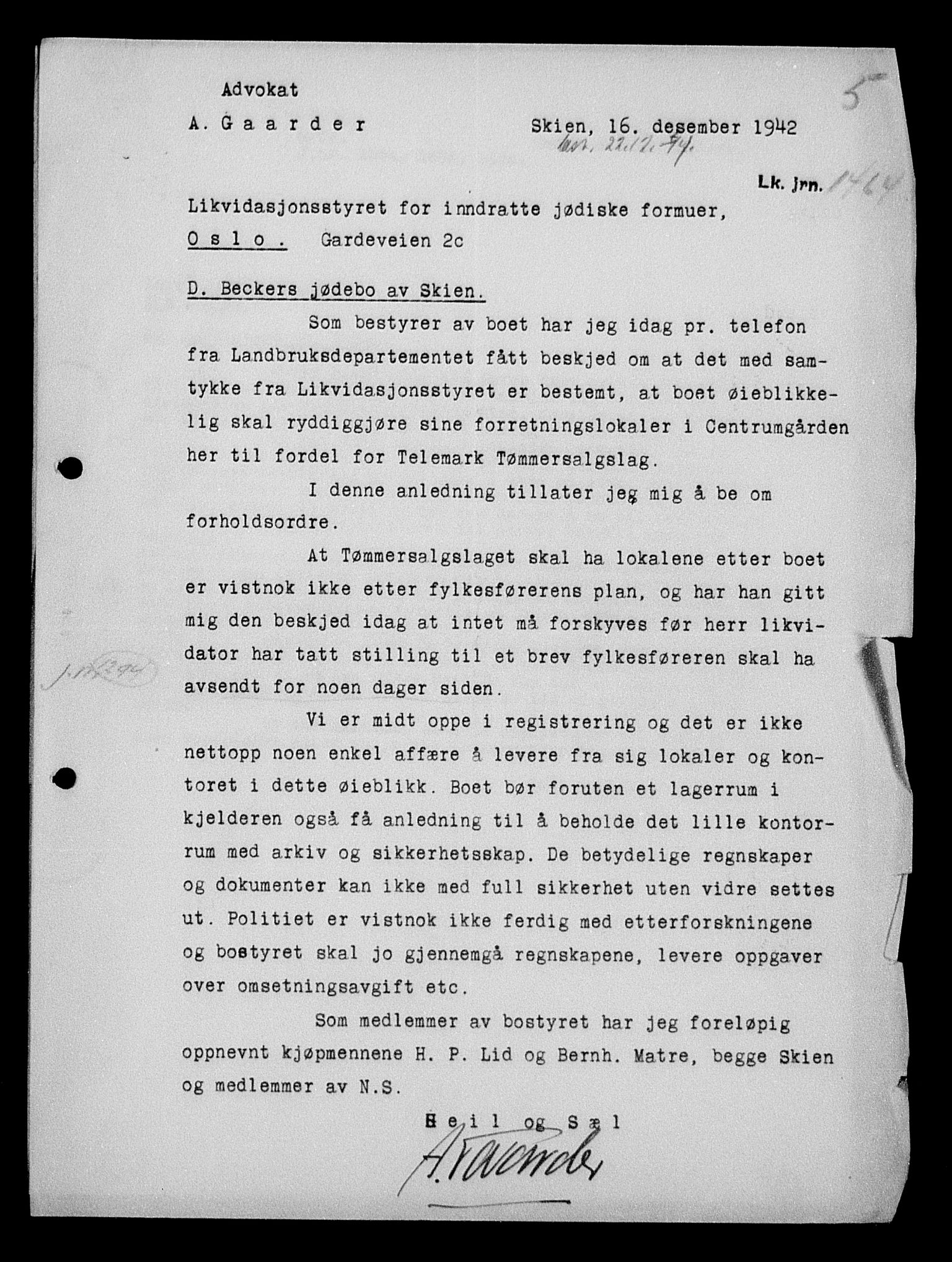 Justisdepartementet, Tilbakeføringskontoret for inndratte formuer, AV/RA-S-1564/H/Hc/Hcd/L0990: --, 1945-1947, p. 44