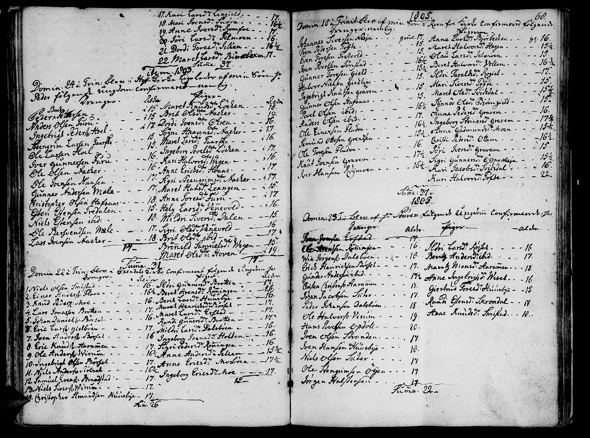 Ministerialprotokoller, klokkerbøker og fødselsregistre - Møre og Romsdal, SAT/A-1454/590/L1008: Parish register (official) no. 590A02, 1794-1820, p. 68