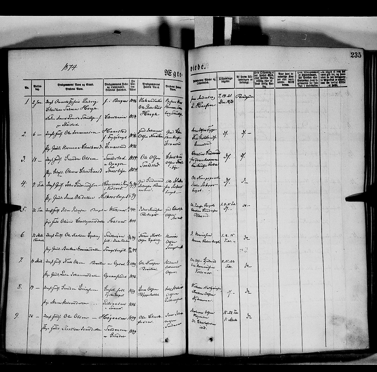 Grue prestekontor, AV/SAH-PREST-036/H/Ha/Haa/L0011: Parish register (official) no. 11, 1873-1880, p. 235