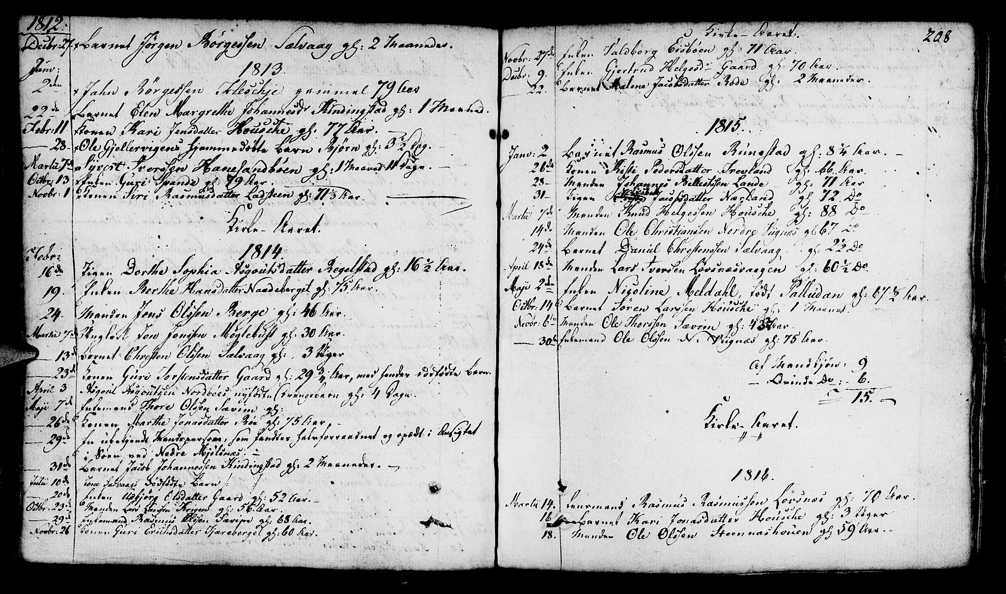 Finnøy sokneprestkontor, SAST/A-101825/H/Ha/Haa/L0005: Parish register (official) no. A 5, 1773-1816, p. 208