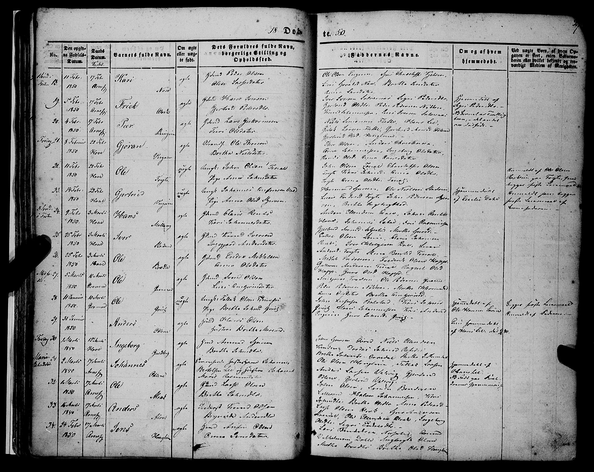 Vik sokneprestembete, AV/SAB-A-81501/H/Haa/Haaa/L0008: Parish register (official) no. A 8, 1846-1865, p. 27