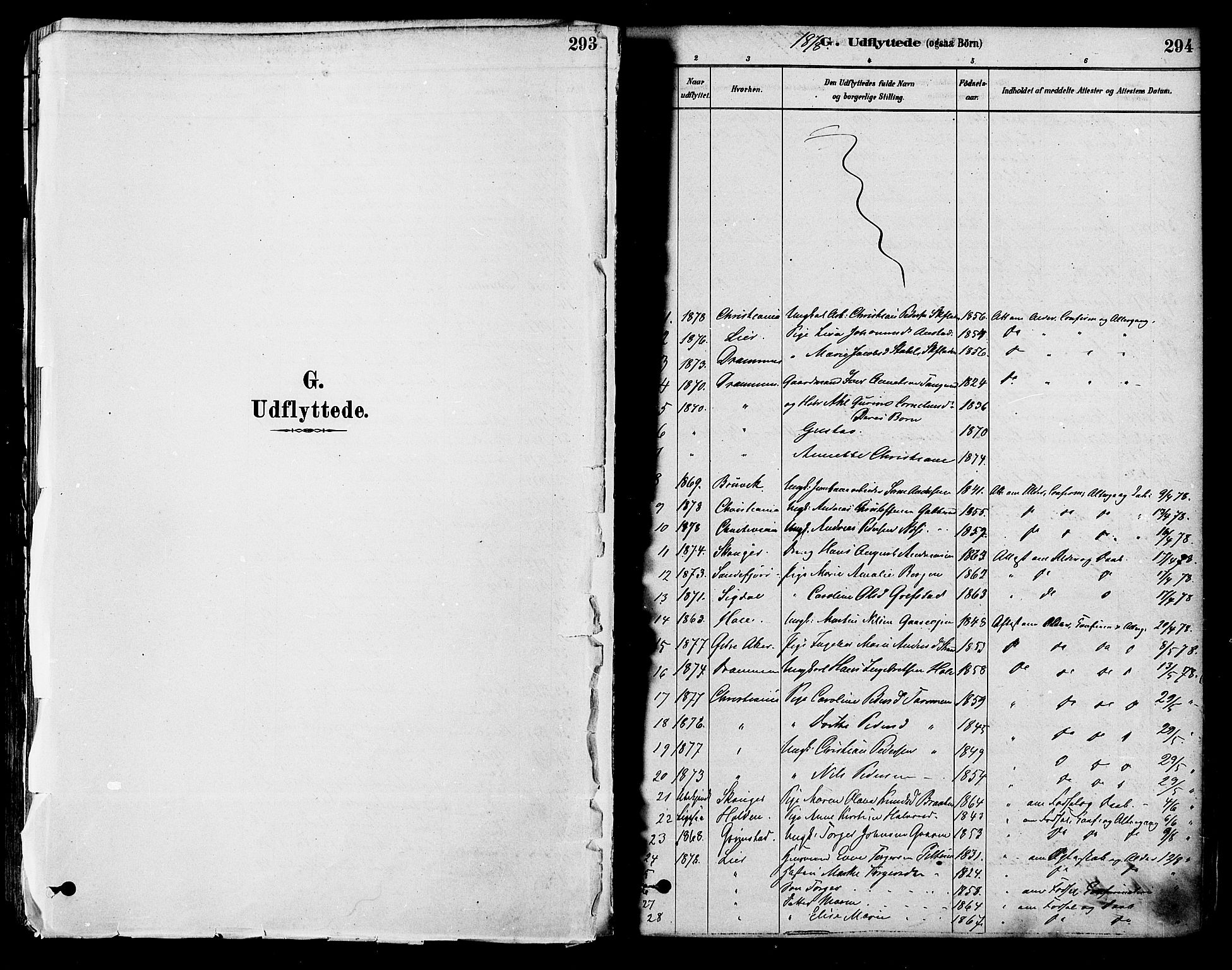 Modum kirkebøker, SAKO/A-234/F/Fa/L0011: Parish register (official) no. 11, 1877-1889, p. 294