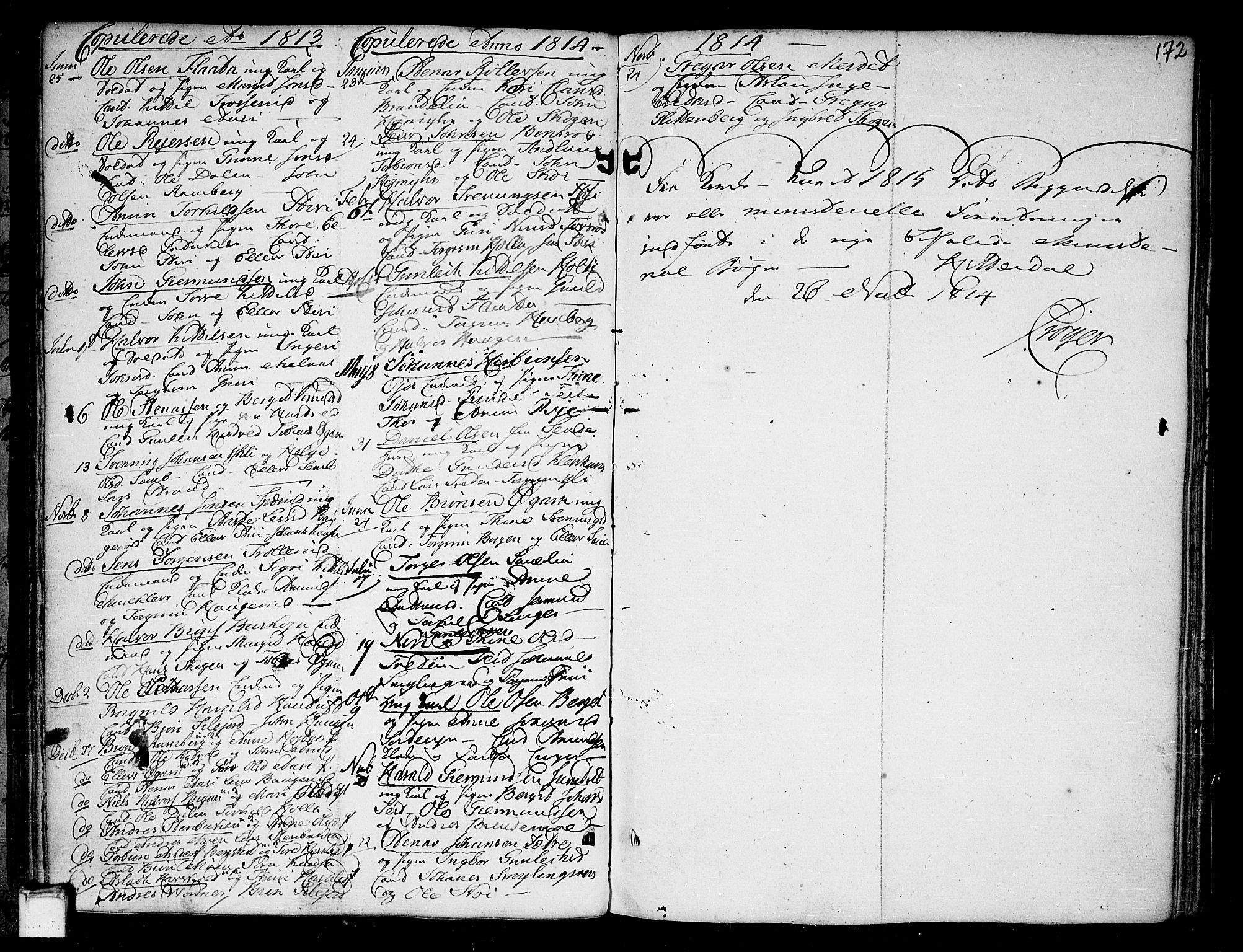 Heddal kirkebøker, AV/SAKO-A-268/F/Fa/L0004: Parish register (official) no. I 4, 1784-1814, p. 172