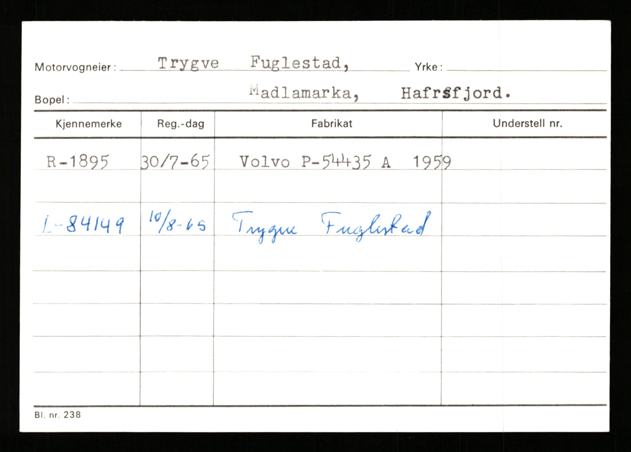 Stavanger trafikkstasjon, AV/SAST-A-101942/0/G/L0001: Registreringsnummer: 0 - 5782, 1930-1971, p. 1331