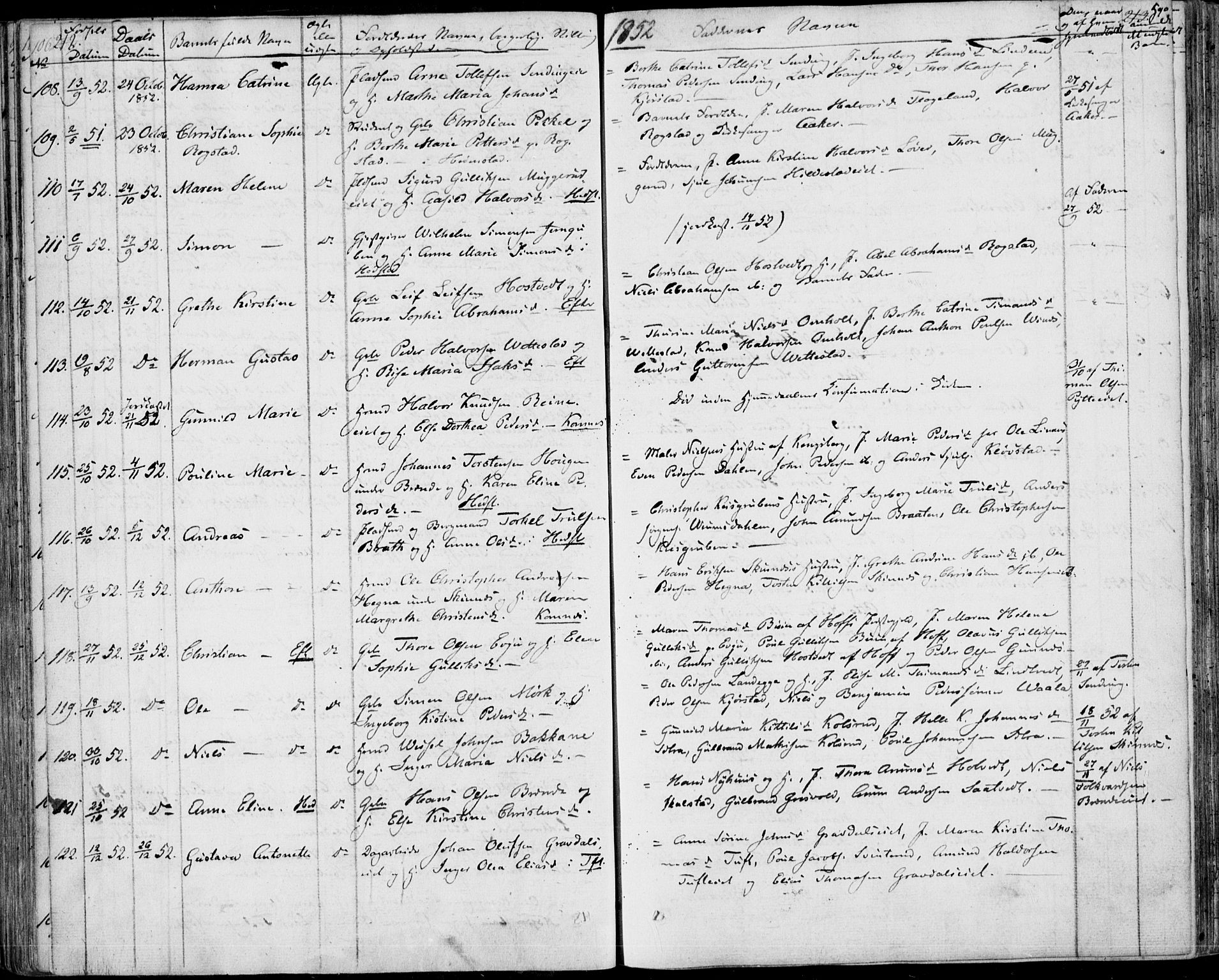 Sandsvær kirkebøker, SAKO/A-244/F/Fa/L0005: Parish register (official) no. I 5, 1840-1856, p. 212-213
