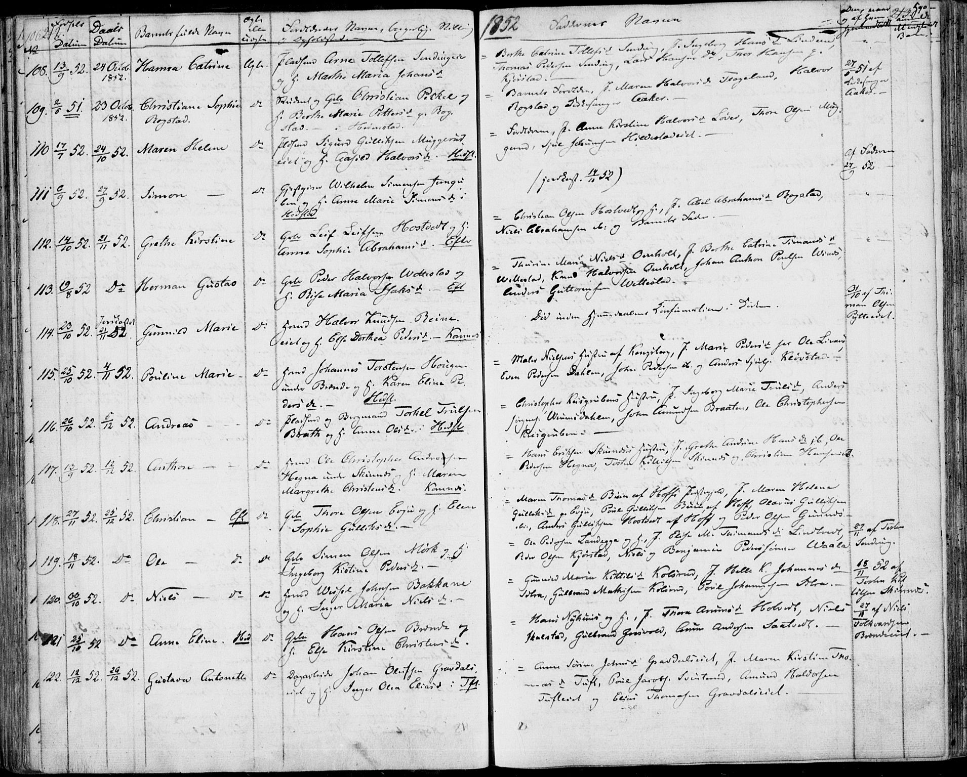 Sandsvær kirkebøker, AV/SAKO-A-244/F/Fa/L0005: Parish register (official) no. I 5, 1840-1856, p. 212-213