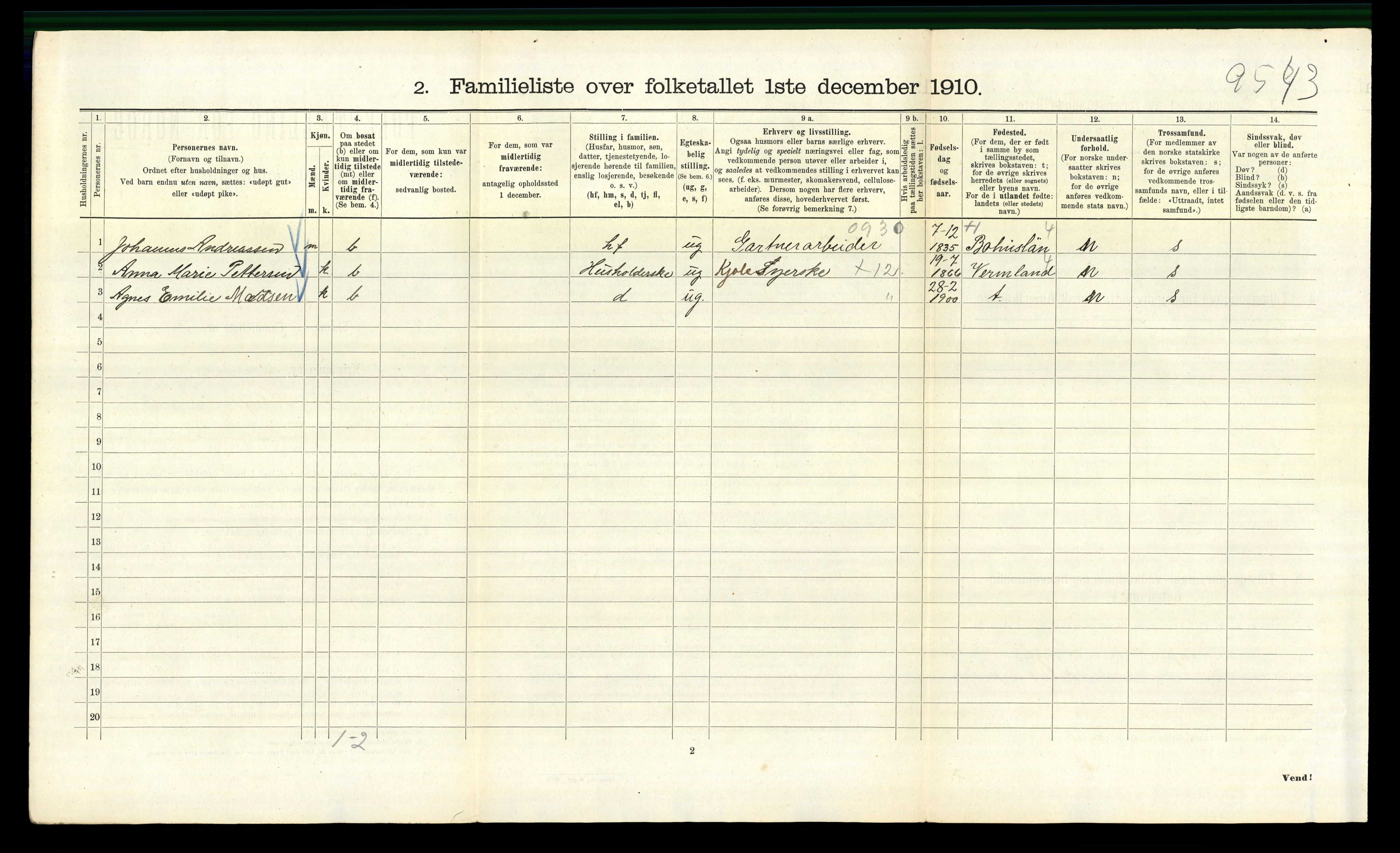 RA, 1910 census for Kristiania, 1910, p. 85430