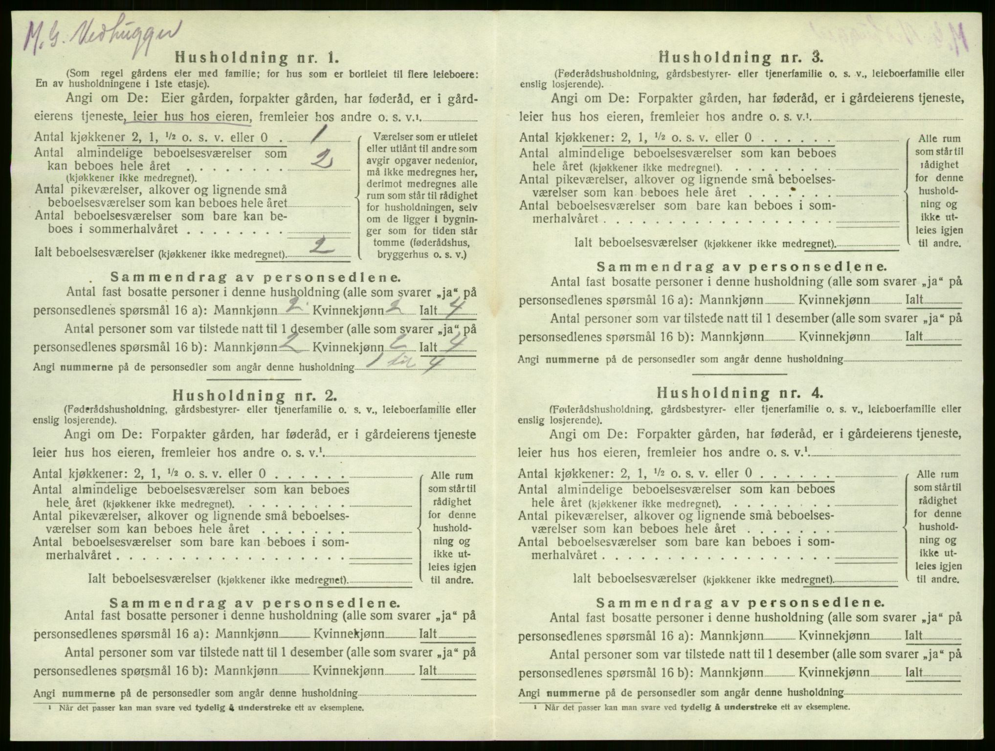 SAKO, 1920 census for Sem, 1920, p. 2535