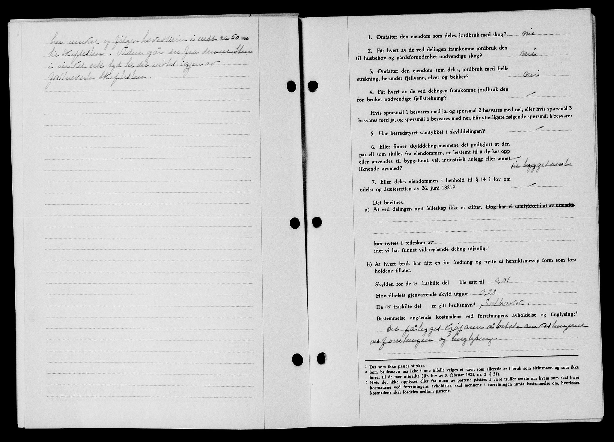Flekkefjord sorenskriveri, SAK/1221-0001/G/Gb/Gba/L0059: Mortgage book no. A-7, 1944-1945, Diary no: : 66/1945