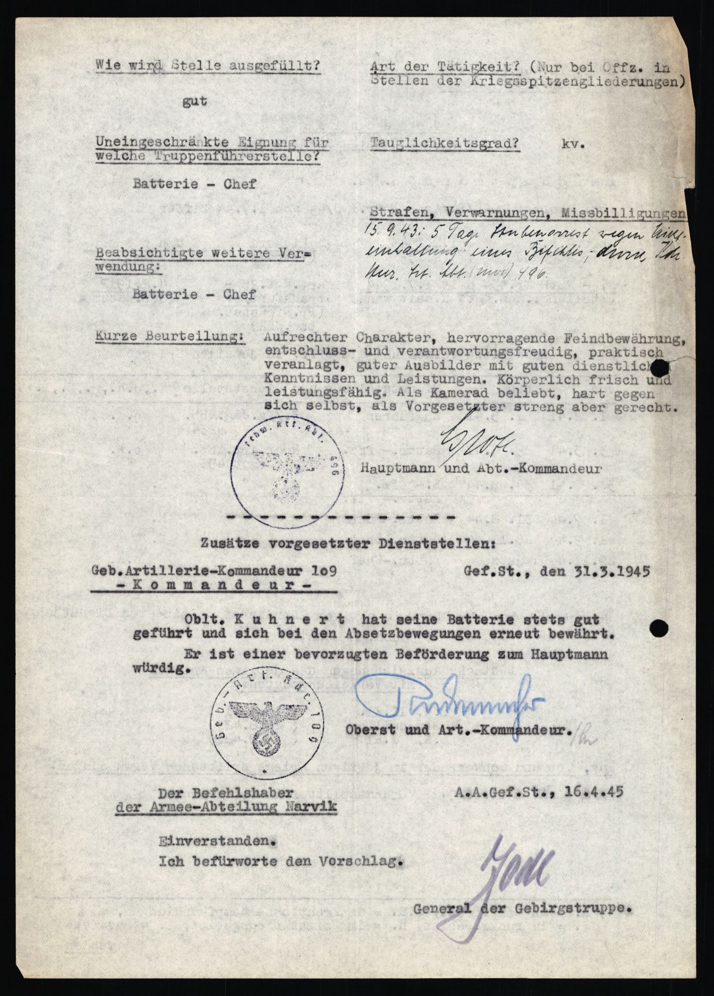 Forsvarets Overkommando. 2 kontor. Arkiv 11.4. Spredte tyske arkivsaker, AV/RA-RAFA-7031/D/Dar/Dara/L0018: Personalbøker, 1940-1945, p. 840