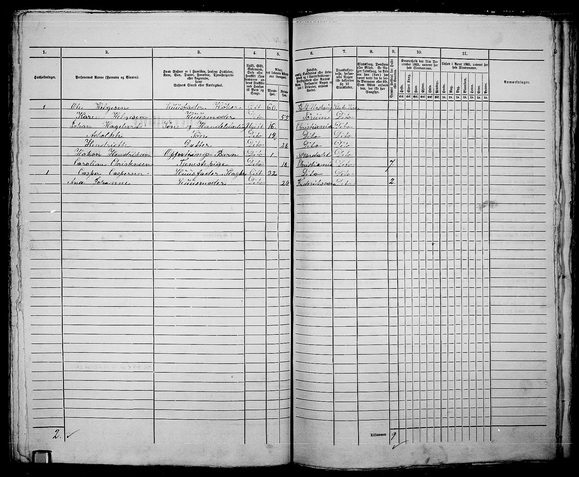 RA, 1865 census for Kristiania, 1865, p. 4247