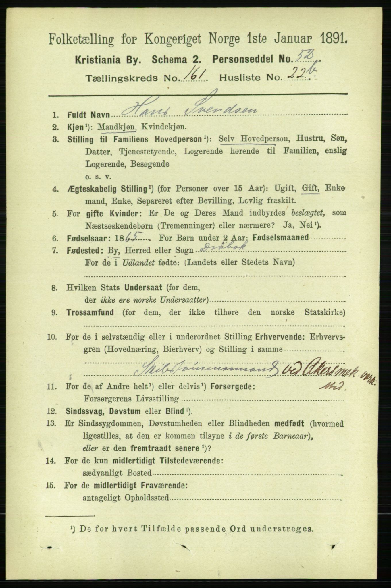 RA, 1891 census for 0301 Kristiania, 1891, p. 92352