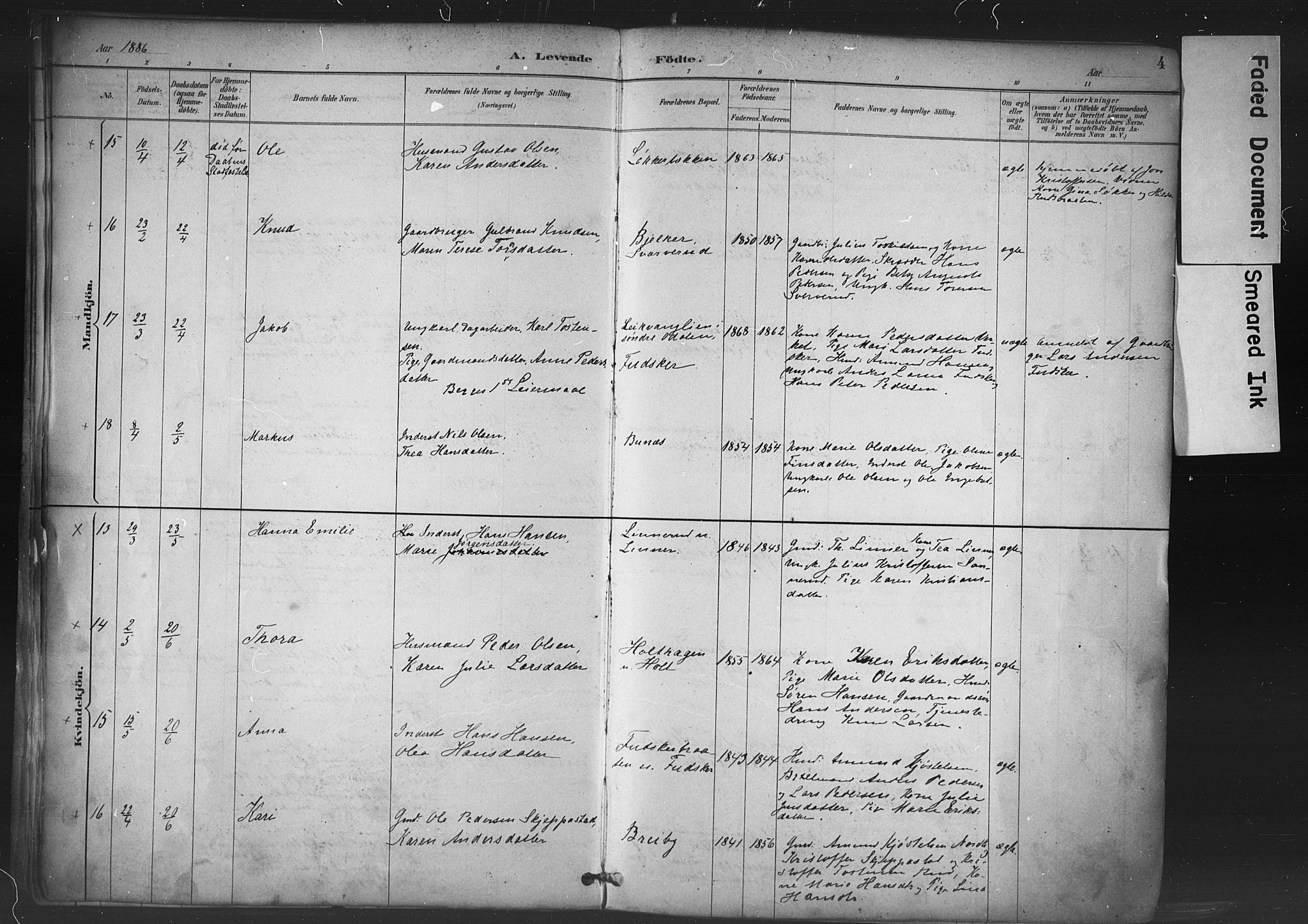 Nord-Odal prestekontor, AV/SAH-PREST-032/H/Ha/Haa/L0006: Parish register (official) no. 6, 1886-1901, p. 4