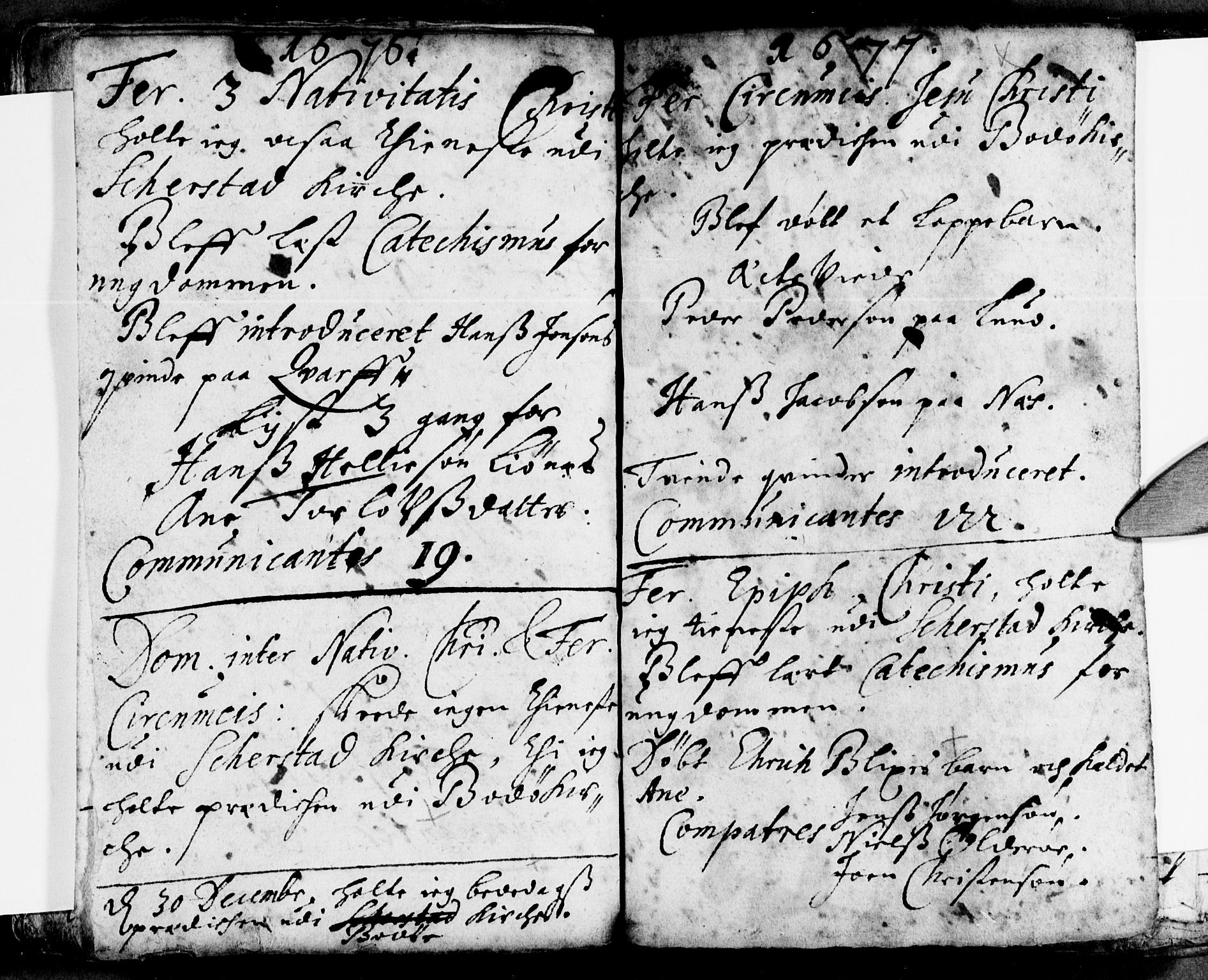 Ministerialprotokoller, klokkerbøker og fødselsregistre - Nordland, SAT/A-1459/852/L0731: Parish register (official) no. 852A01, 1672-1678