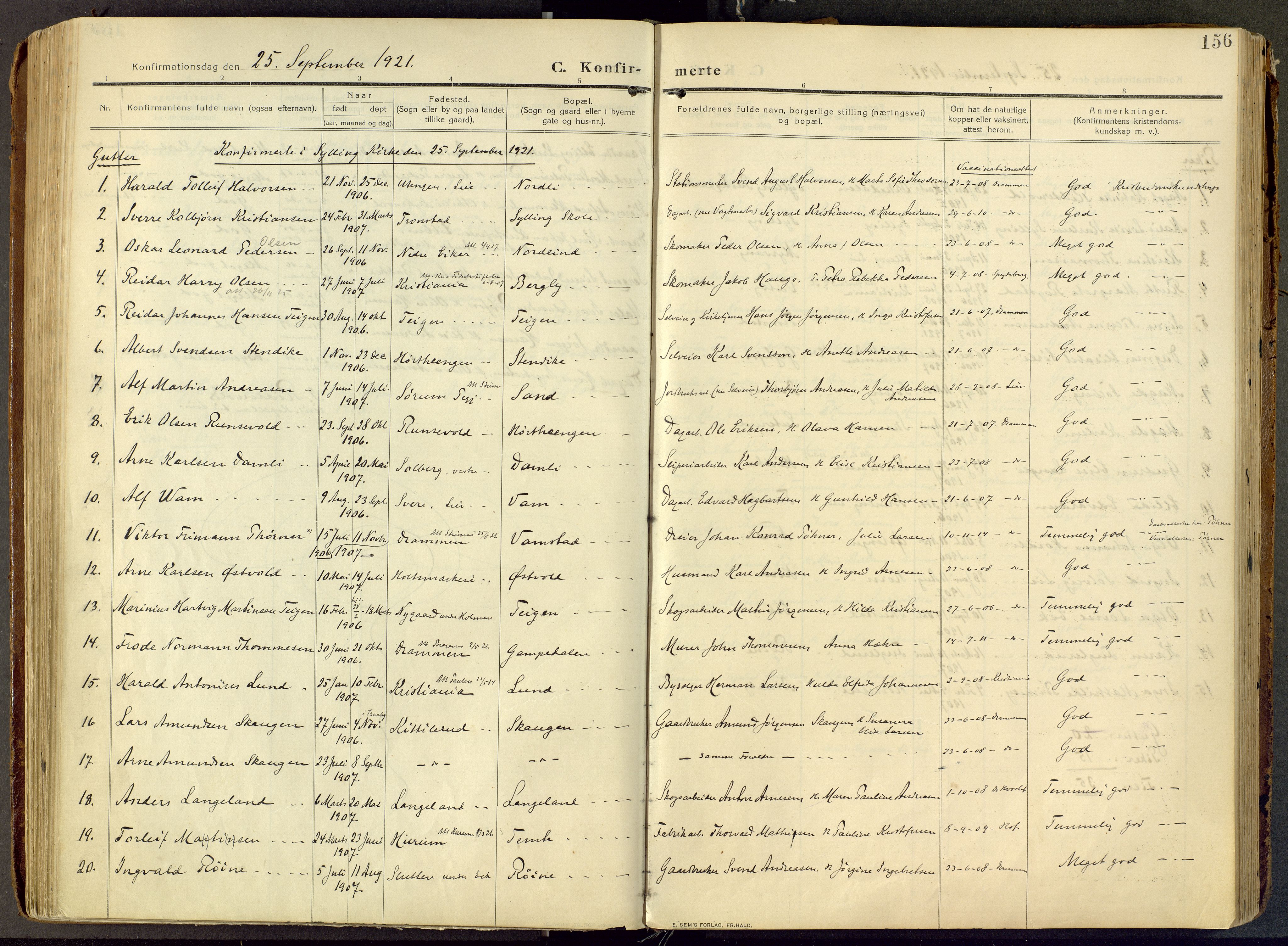 Parish register (official) no. III 1, 1910-1936, p. 156