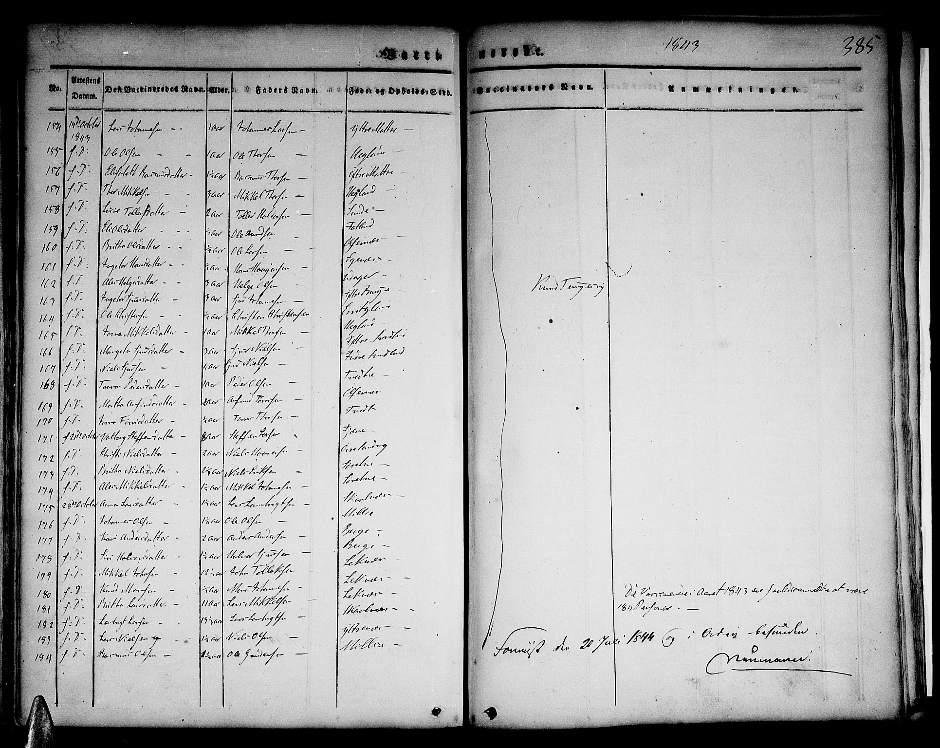 Skånevik sokneprestembete, AV/SAB-A-77801/H/Haa: Parish register (official) no. A 4, 1828-1848, p. 385