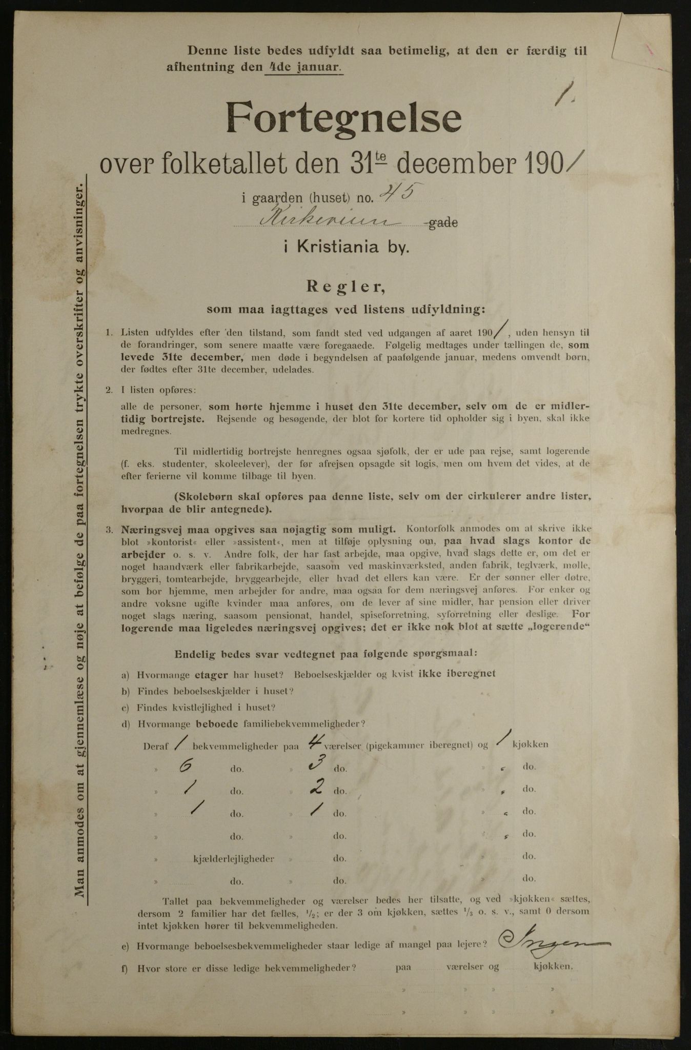 OBA, Municipal Census 1901 for Kristiania, 1901, p. 7957