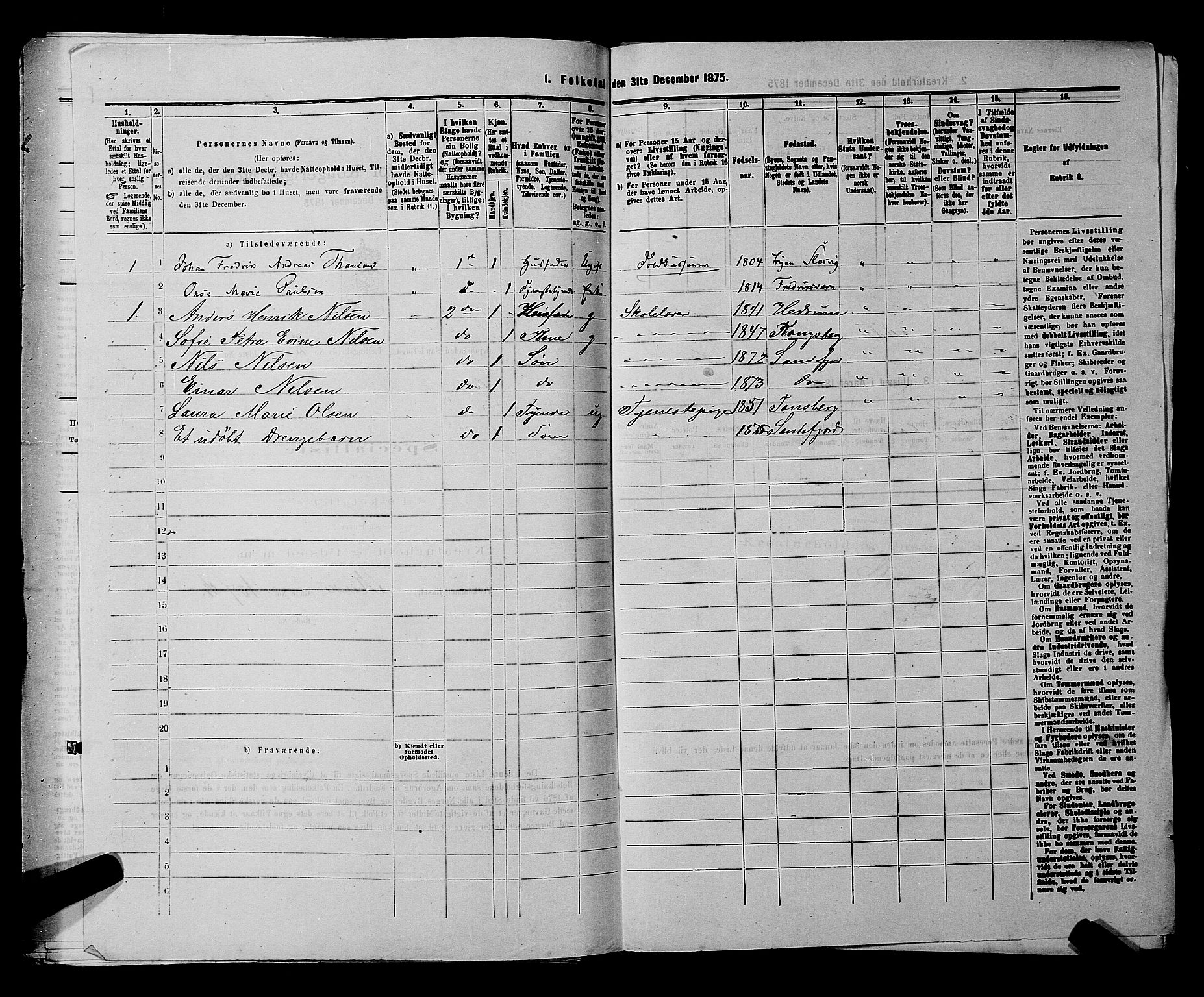 SAKO, 1875 census for 0706B Sandeherred/Sandefjord, 1875, p. 342