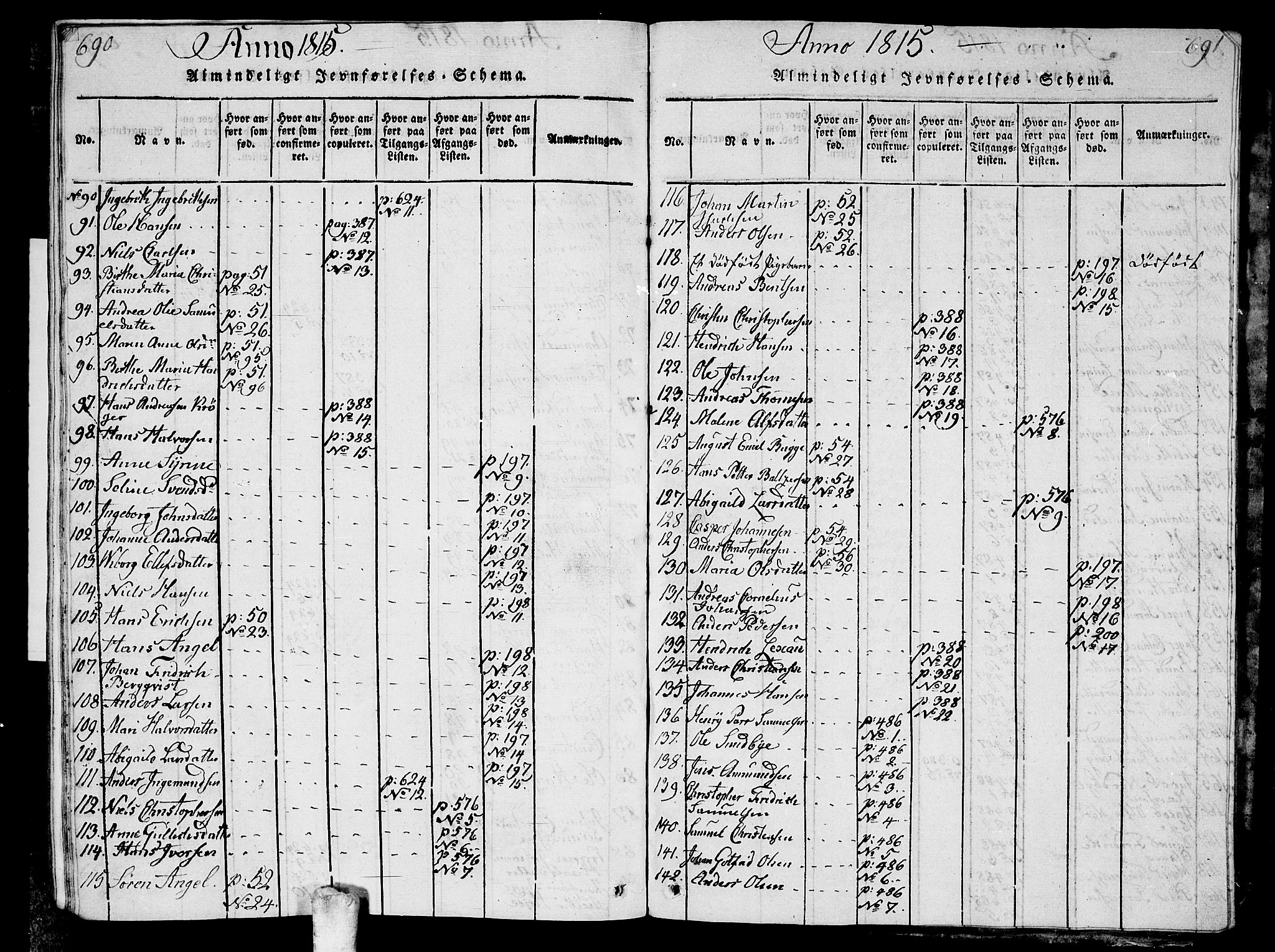 Ås prestekontor Kirkebøker, AV/SAO-A-10894/G/Ga/L0001: Parish register (copy) no. I 1, 1814-1820, p. 690-691