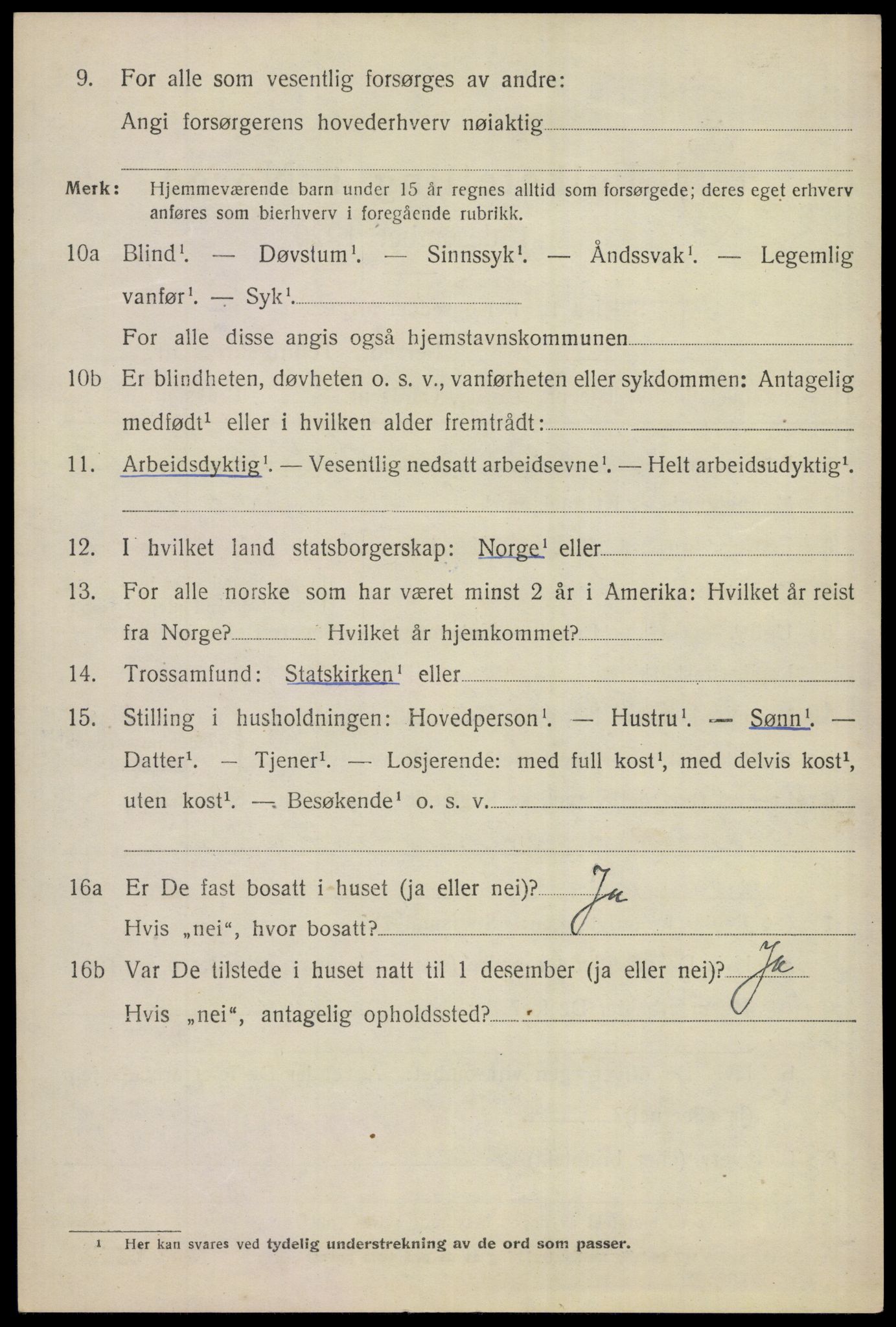 SAKO, 1920 census for Gol, 1920, p. 2169