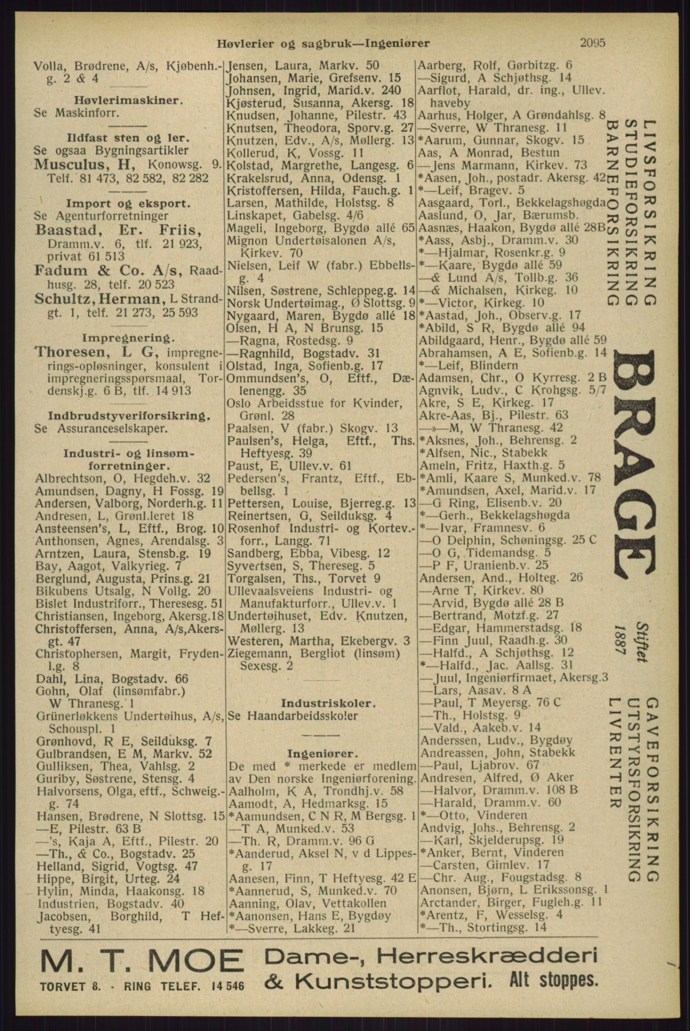 Kristiania/Oslo adressebok, PUBL/-, 1929, p. 2095